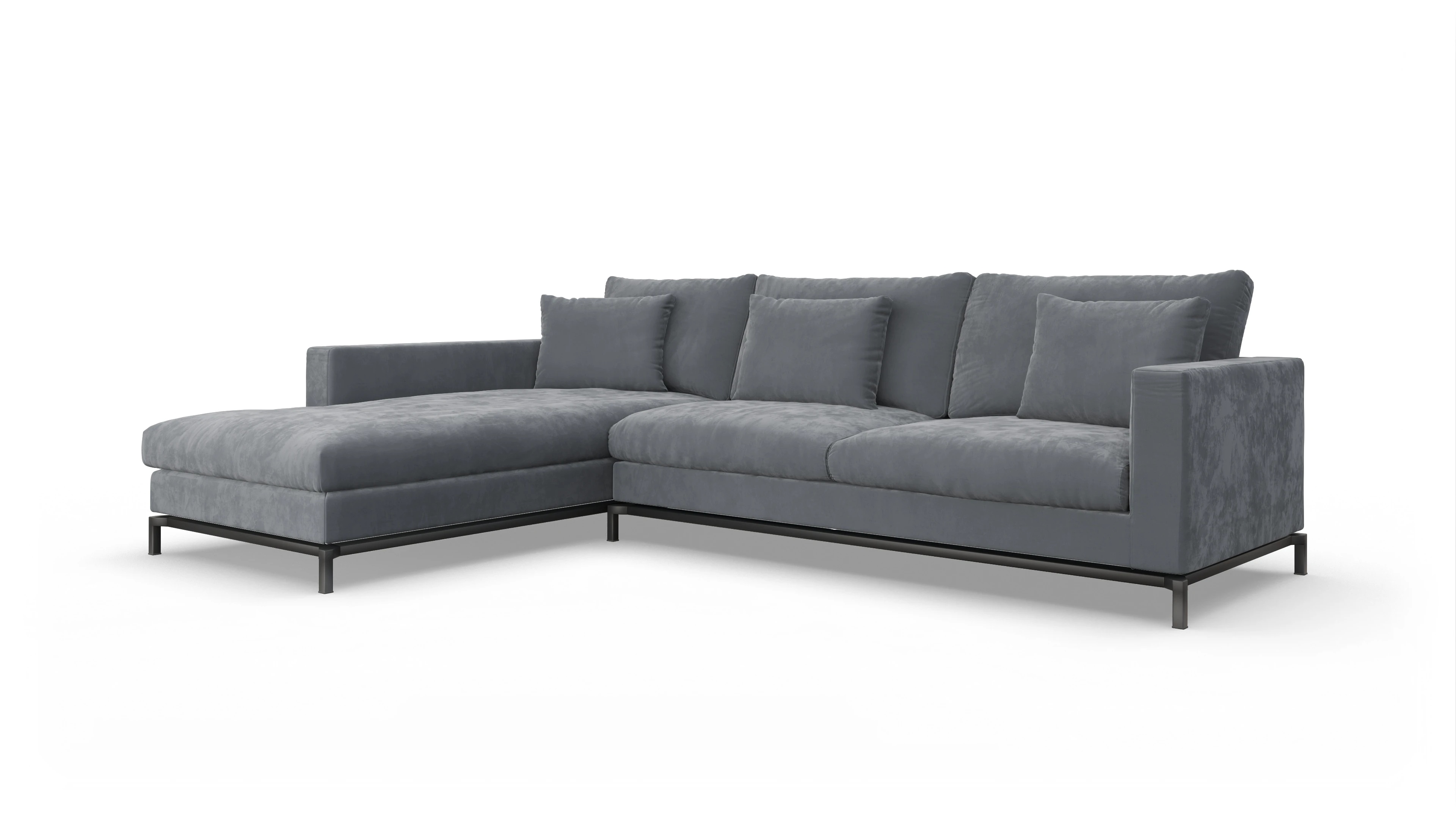Ansicht des Produktes Fenice Sofa mit Rec links in grau