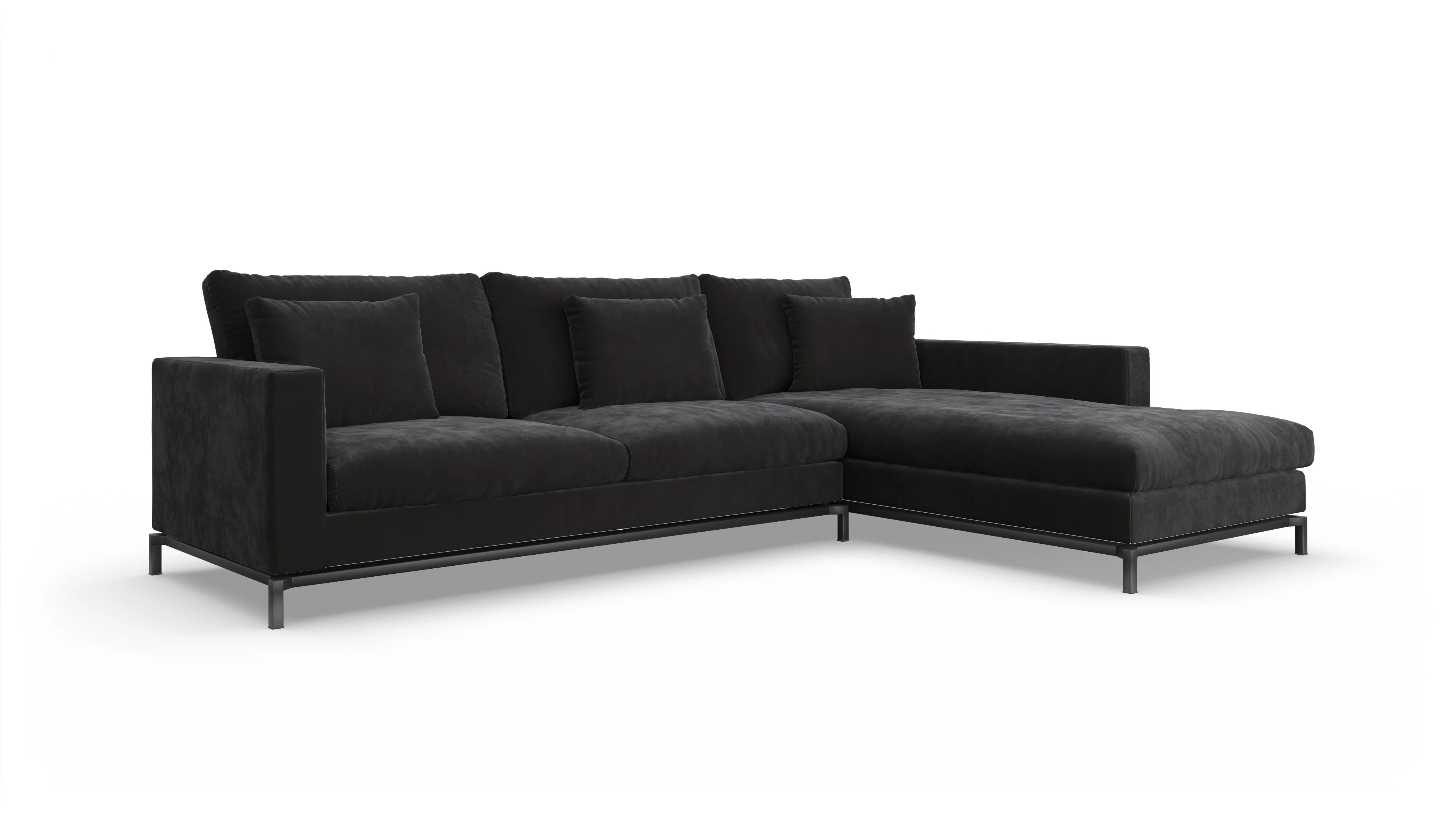 Ansicht des Produktes Fenice Sofa mit Rec rechts in grau