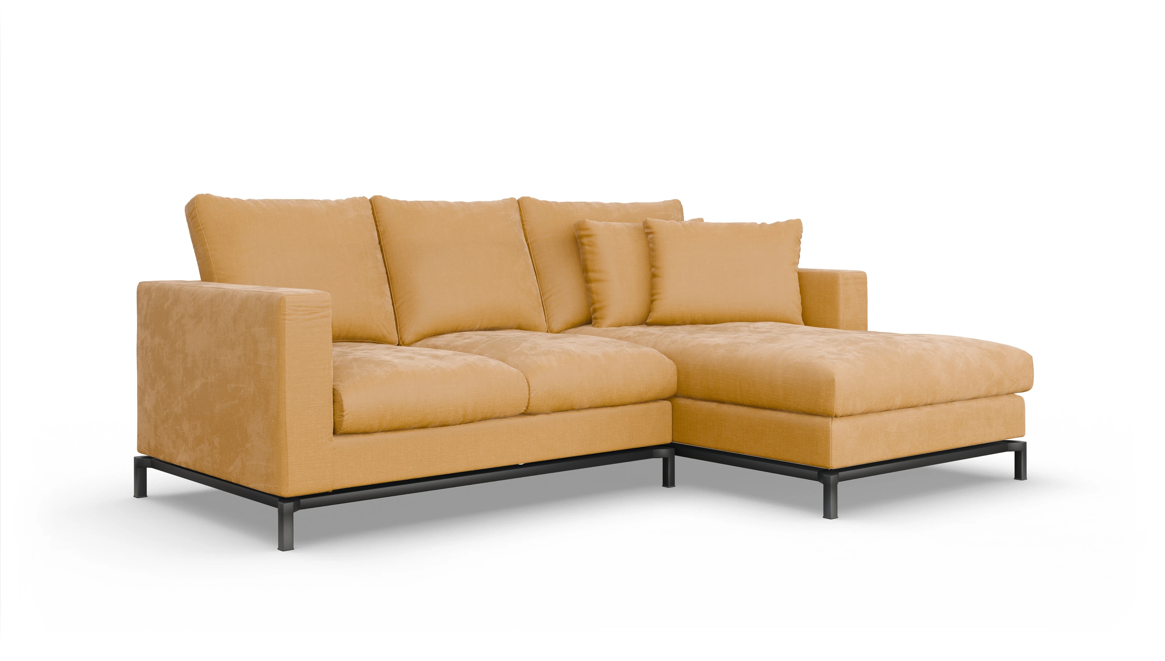 Ansicht des Produktes Fenice Sofa mit Rec rechts in gelb