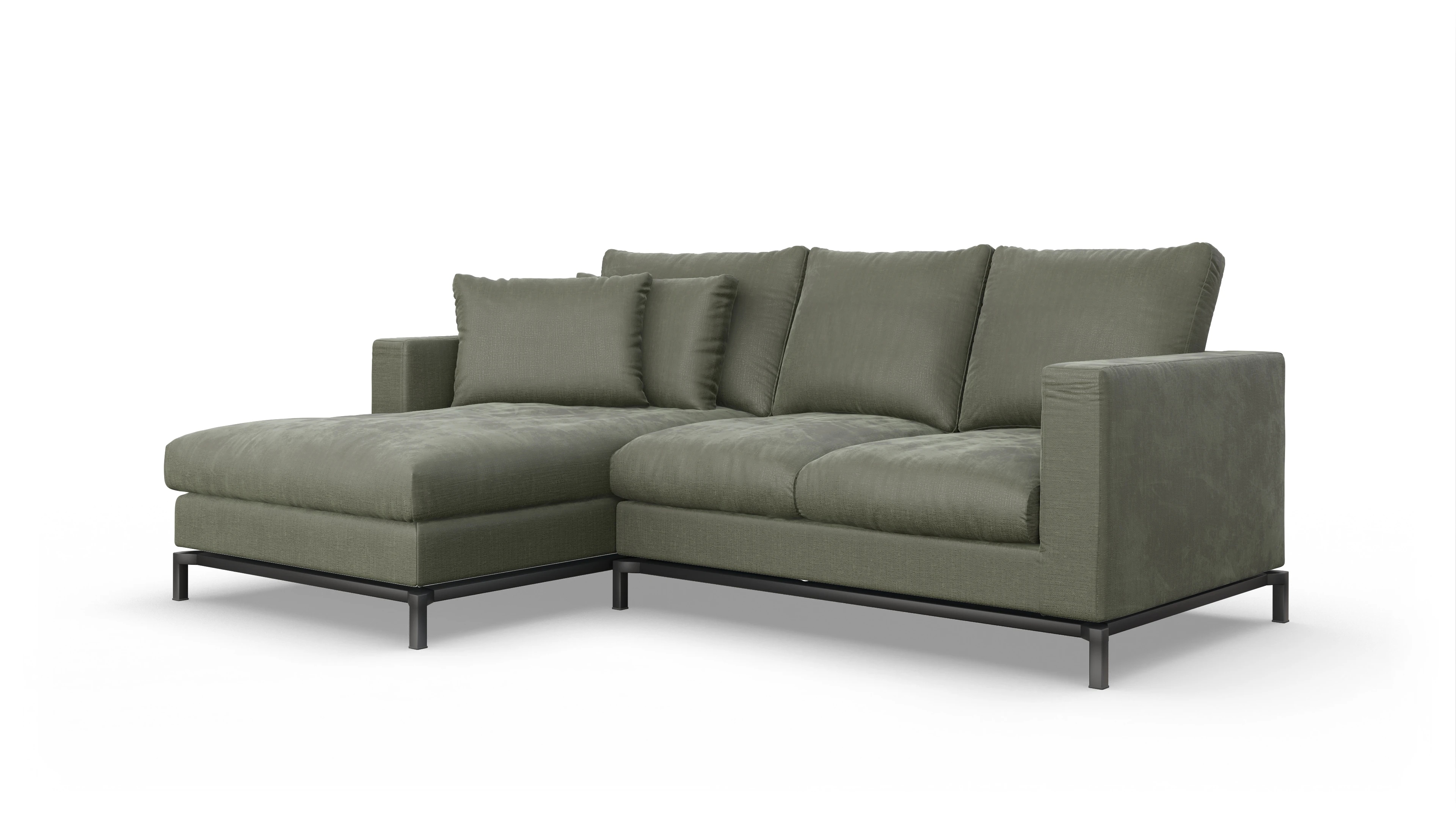 Ansicht des Produktes Fenice Sofa mit Rec links in grün