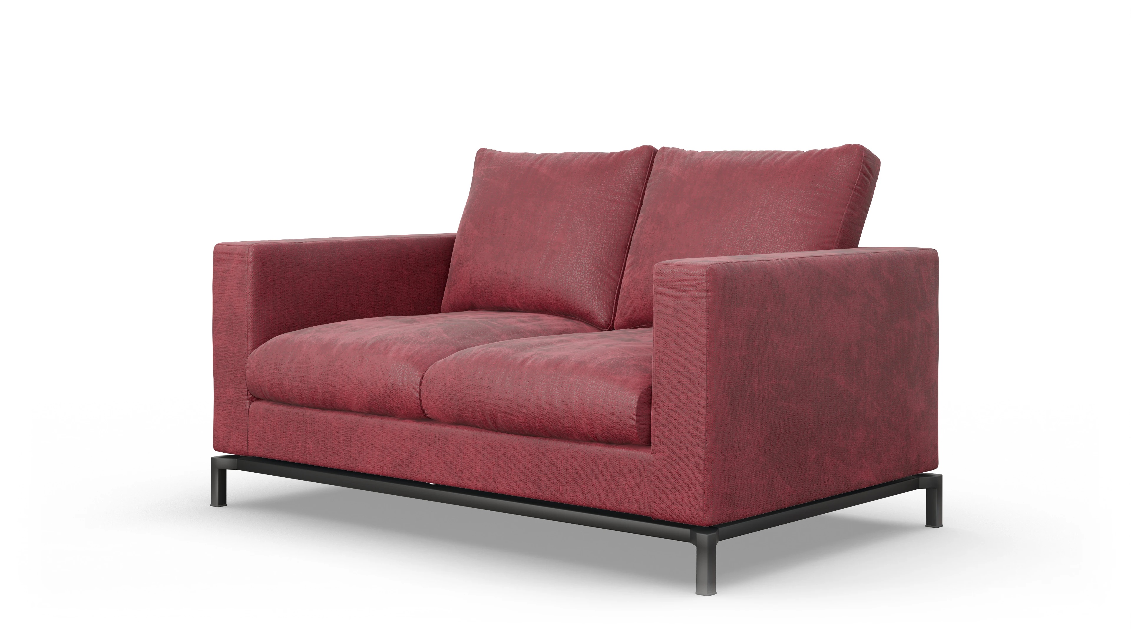 Design-Couch Fenice Ansicht des Produktes Fenice 2-Sitzer in rot