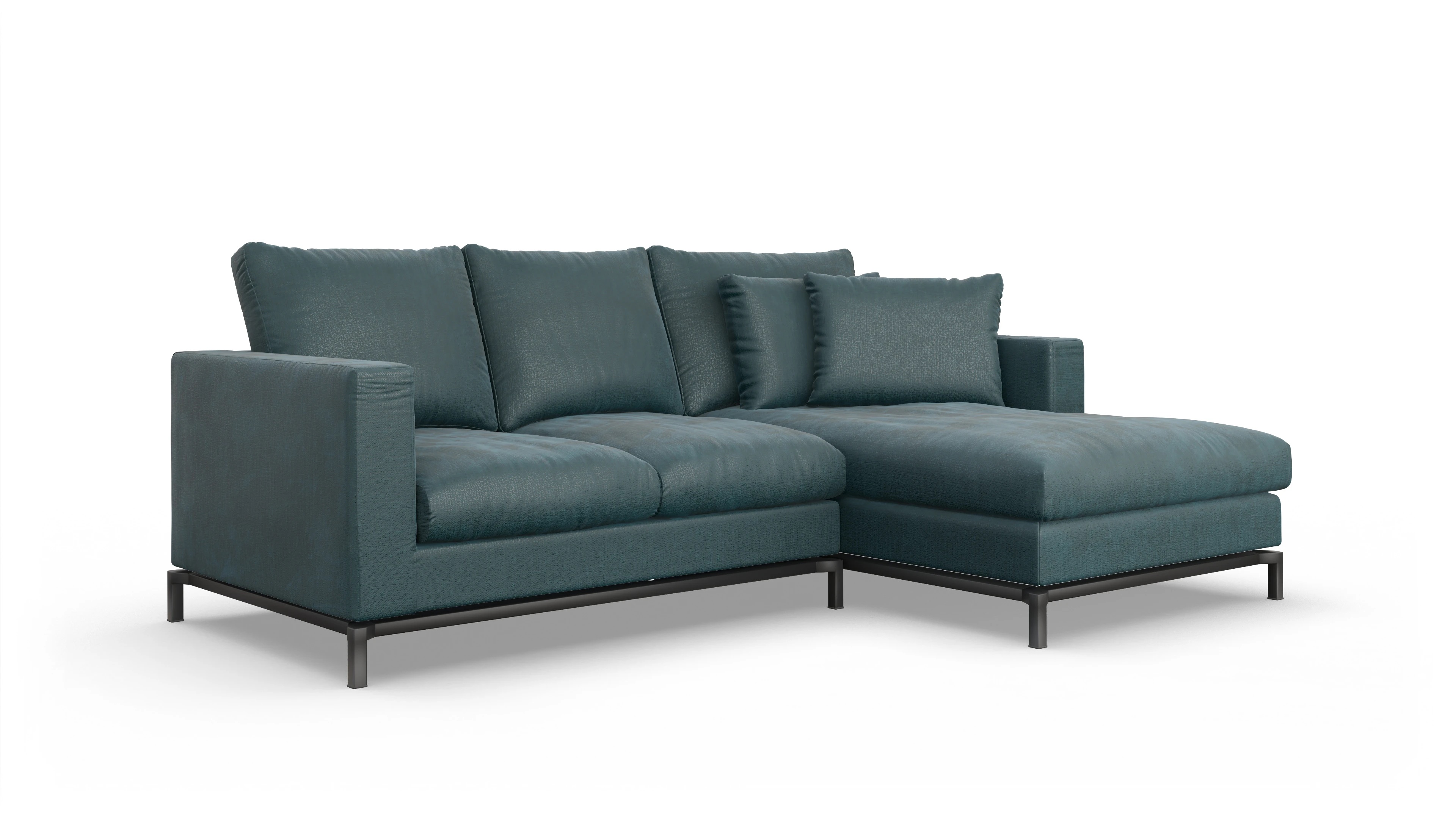 Ansicht des Produktes Fenice Sofa mit Rec rechts in grün