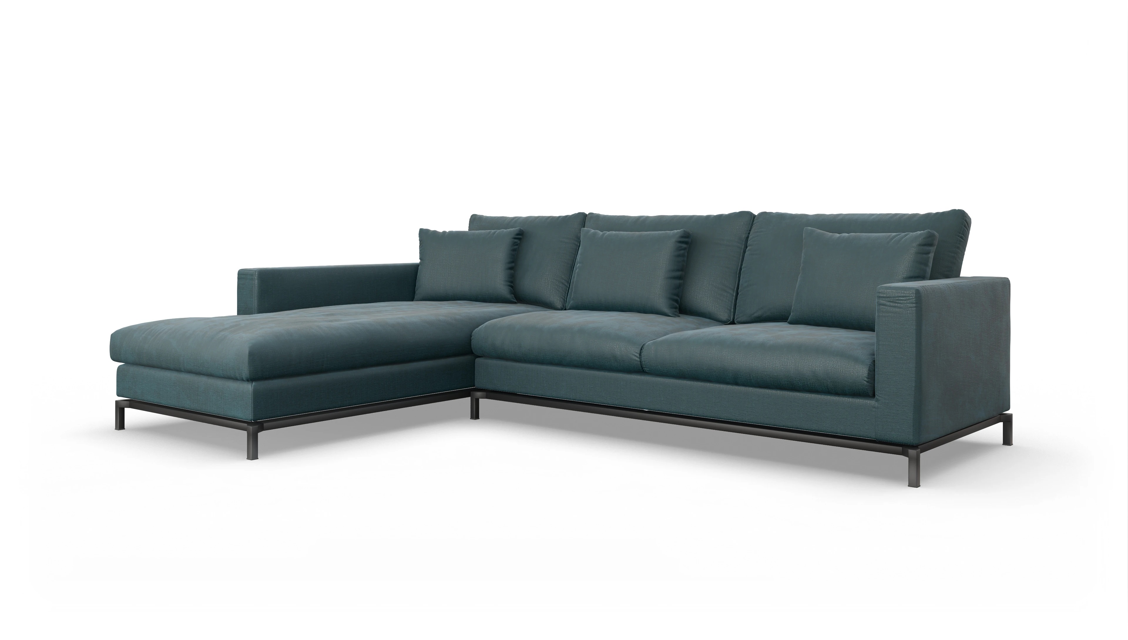 Ansicht des Produktes Fenice Sofa mit Rec links in grün