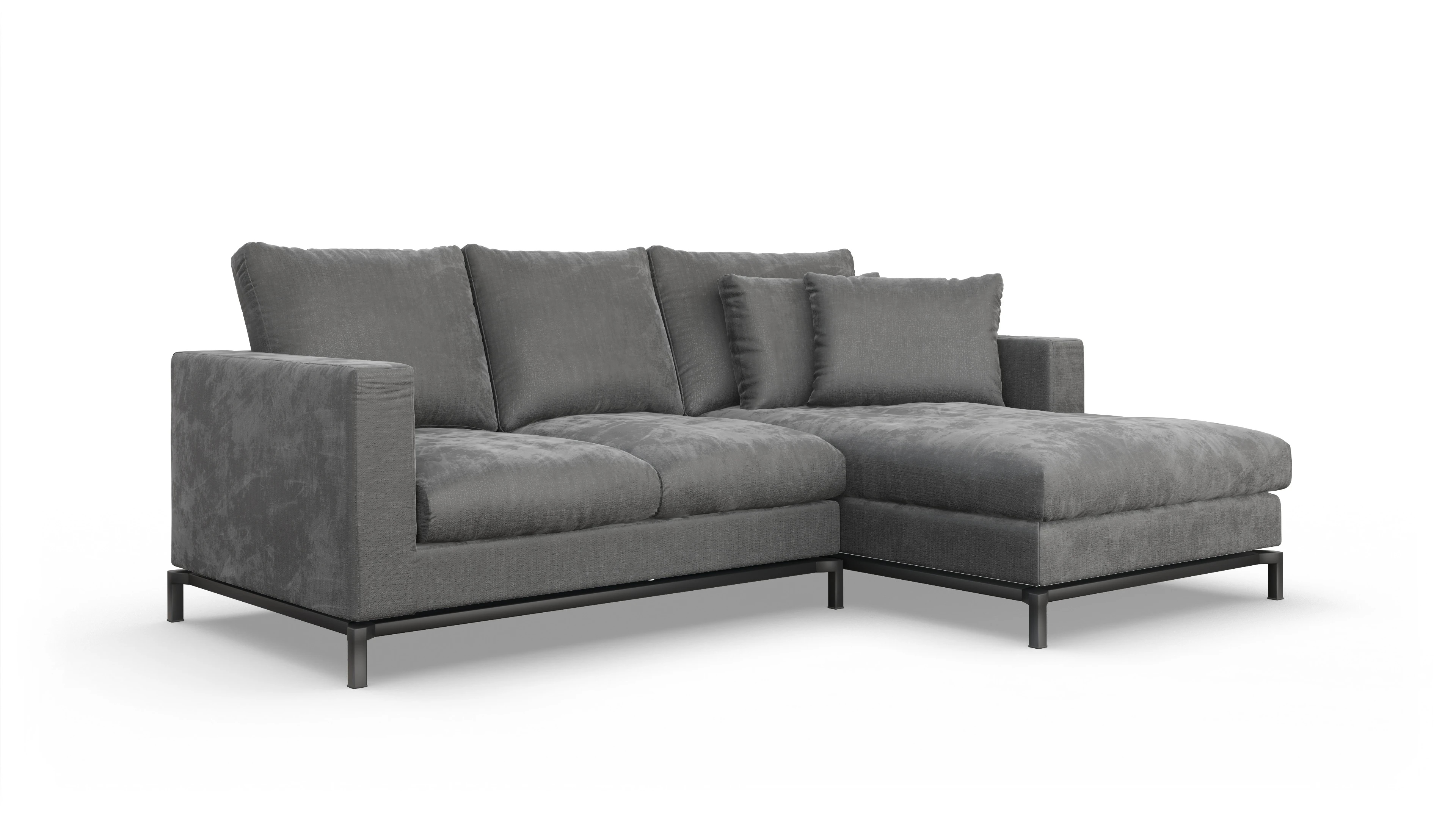 Ansicht des Produktes Fenice Sofa mit Rec rechts in grau