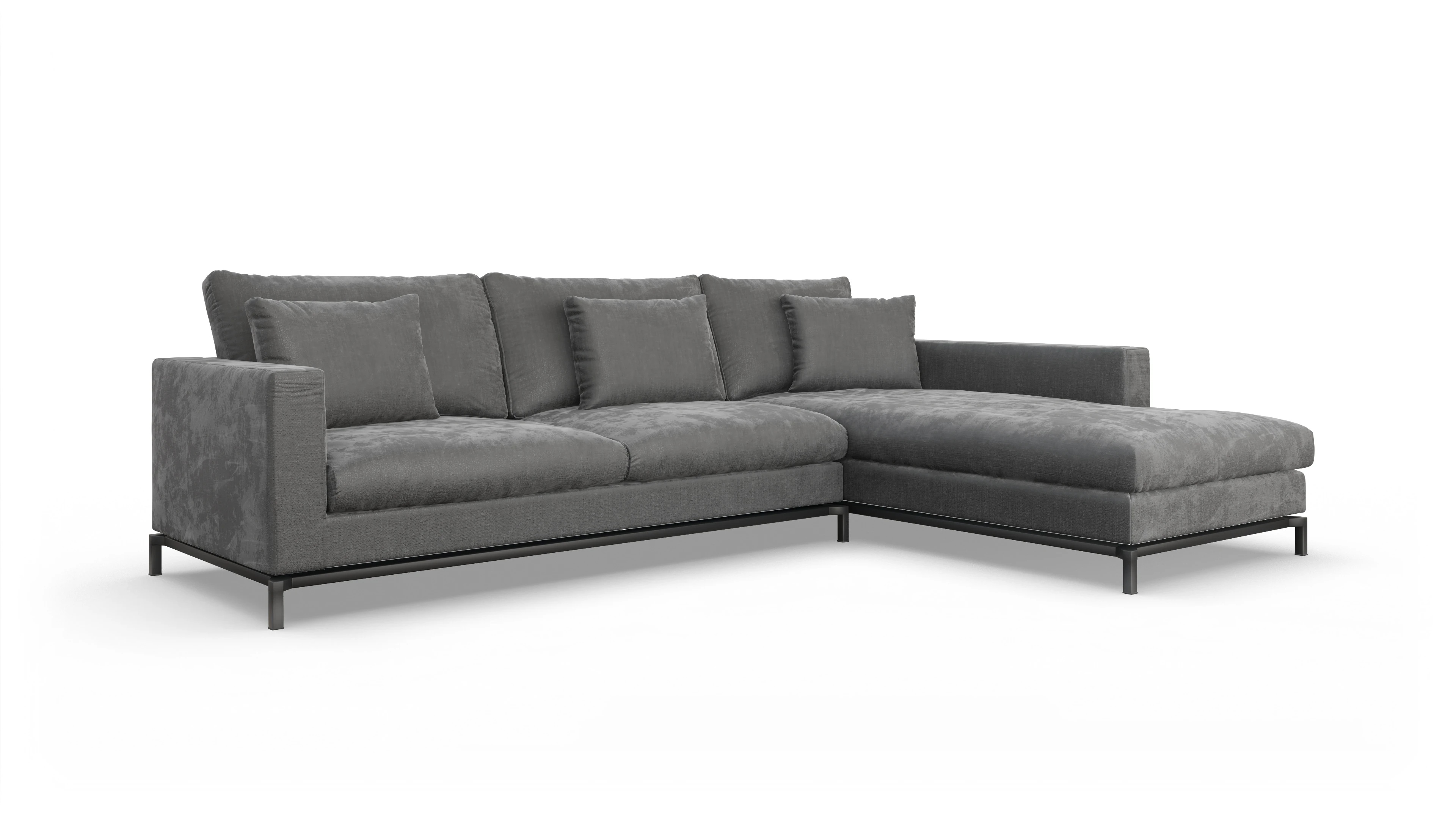 Ansicht des Produktes Fenice Sofa mit Rec rechts in grau