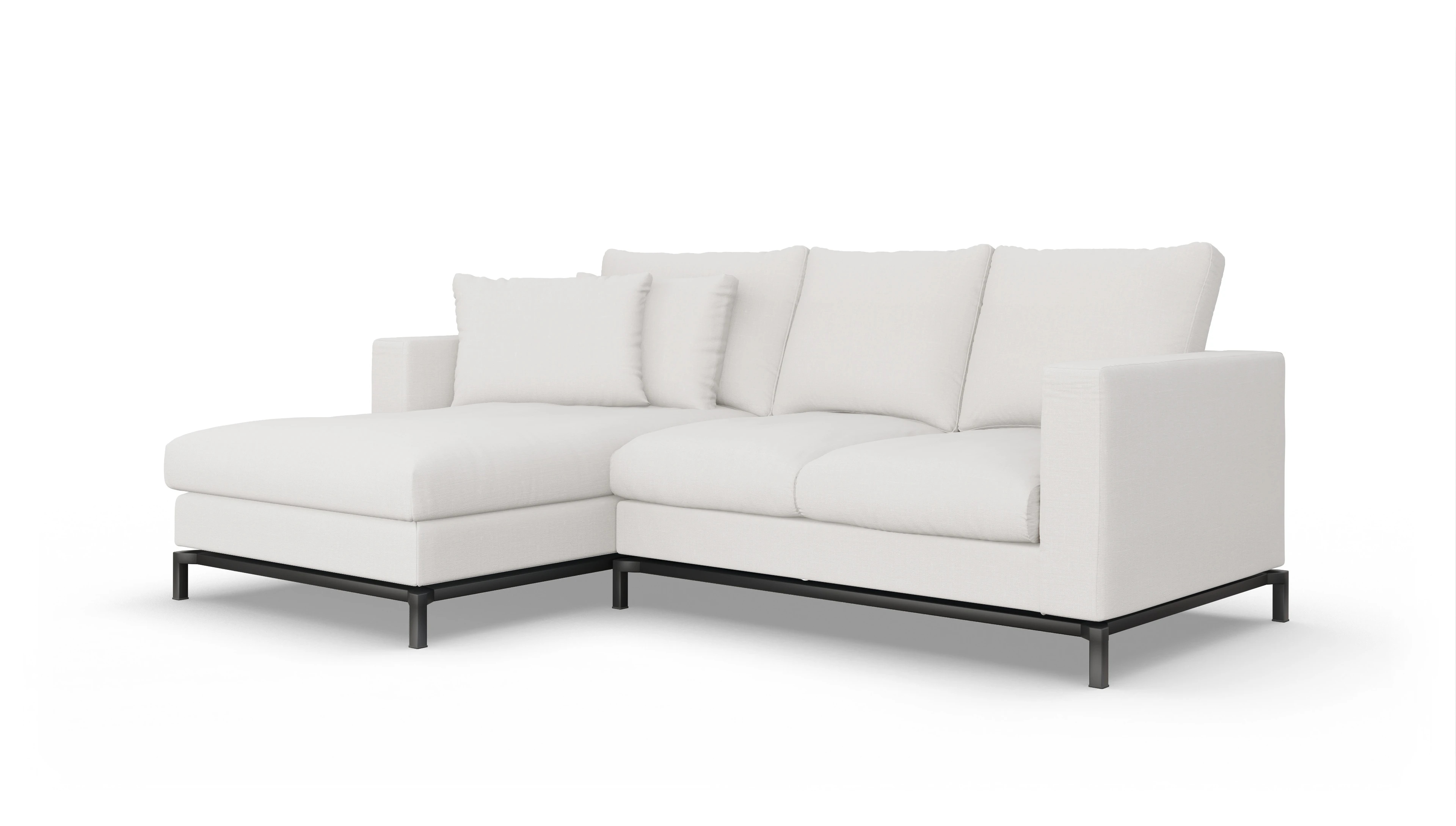 Ansicht des Produktes Fenice Sofa mit Rec links in weiß