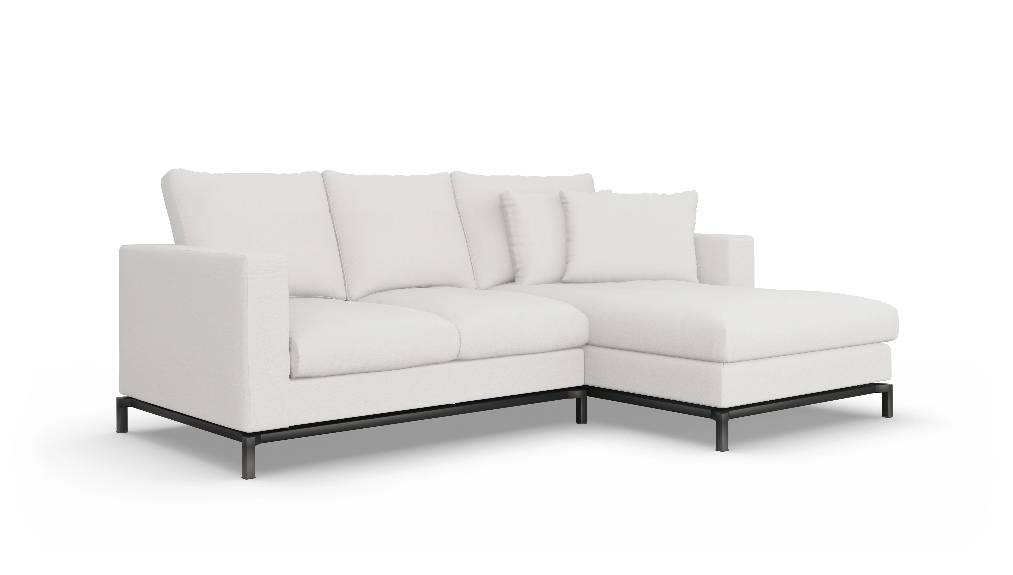 Ansicht des Produktes Fenice Sofa mit Rec rechts in weiß