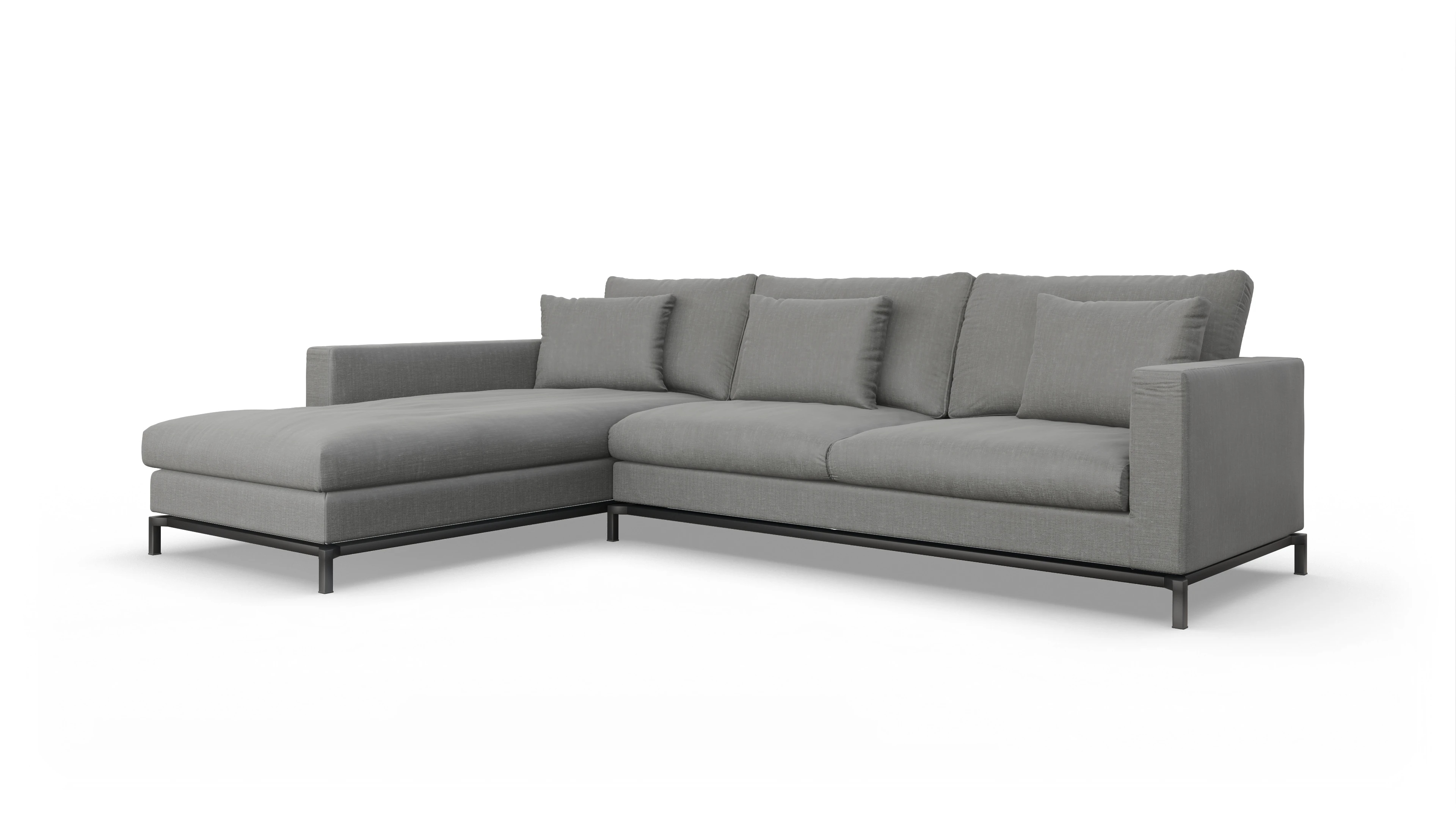 Ansicht des Produktes Fenice Sofa mit Rec links in grau