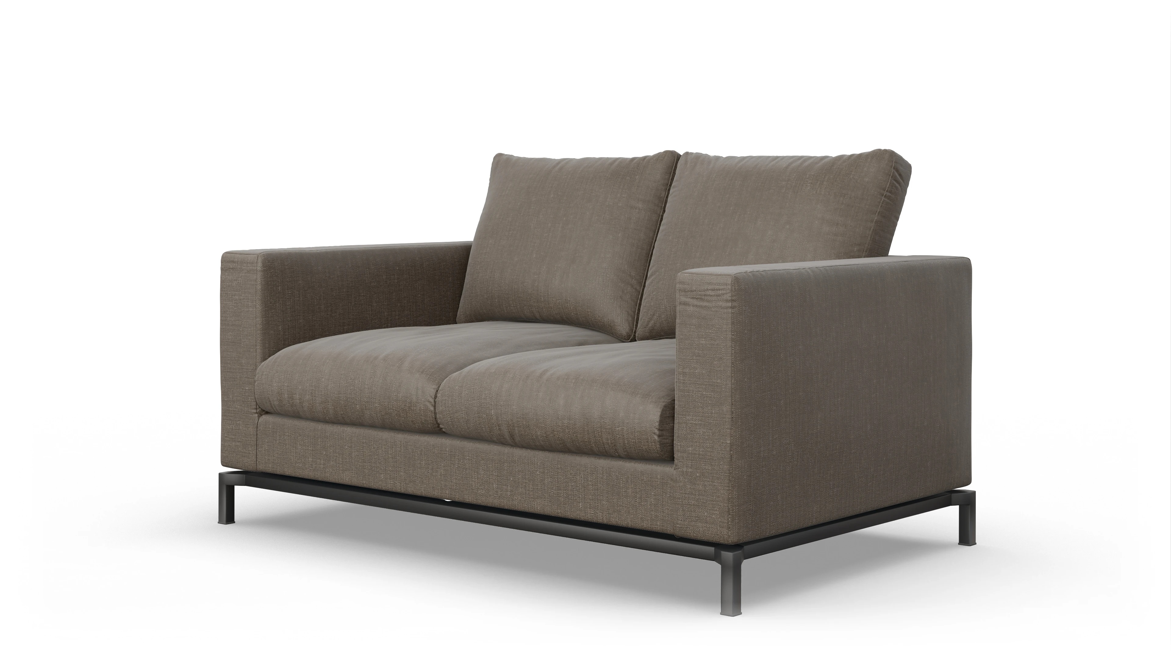 Design-Couch Fenice Ansicht des Produktes Fenice 2-Sitzer in braun