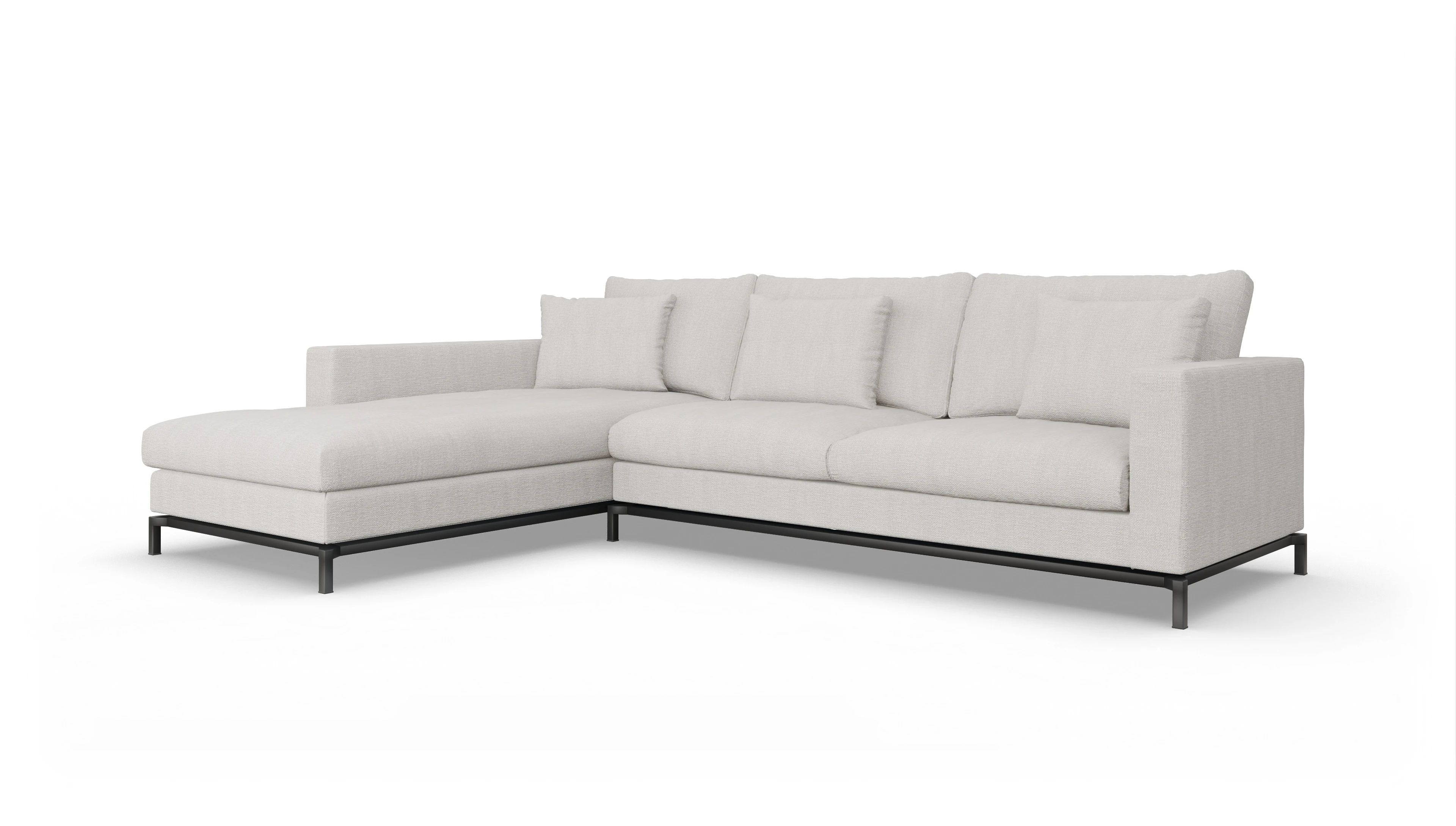 Ansicht des Produktes Fenice Sofa mit Rec links in weiß