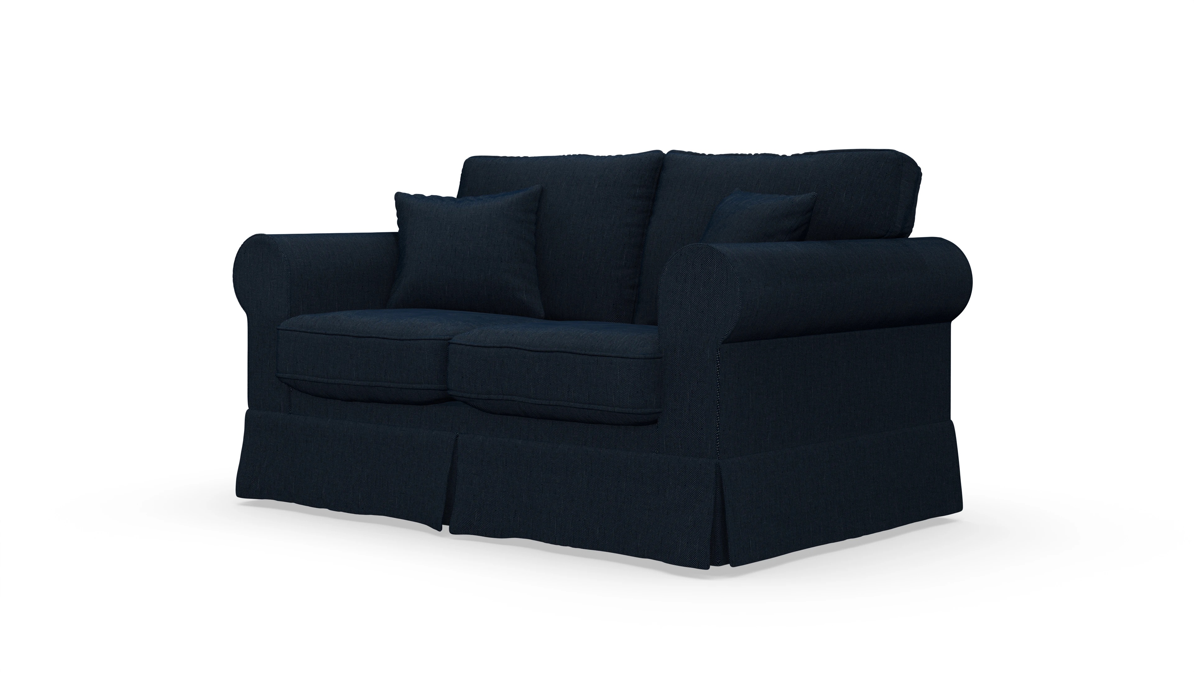 Landhaus-Sofa Park Slope mit Husse Ansicht des Produktes ParkSlope 2-Sitzer in Stoff blau