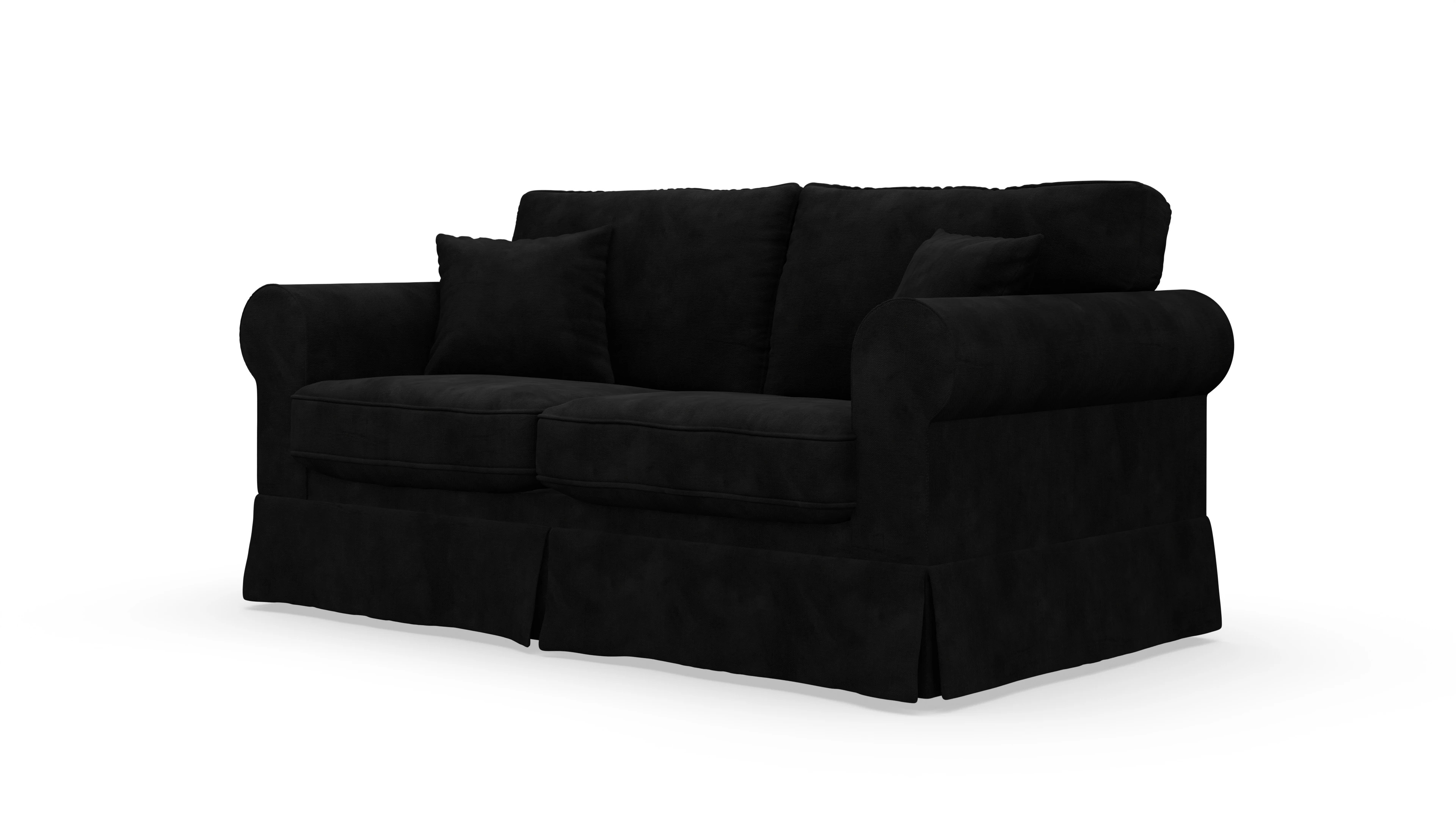 Landhaus-Sofa Park Slope mit Husse Ansicht des Produktes ParkSlope 2,5-Sitzer in Samt schwarz