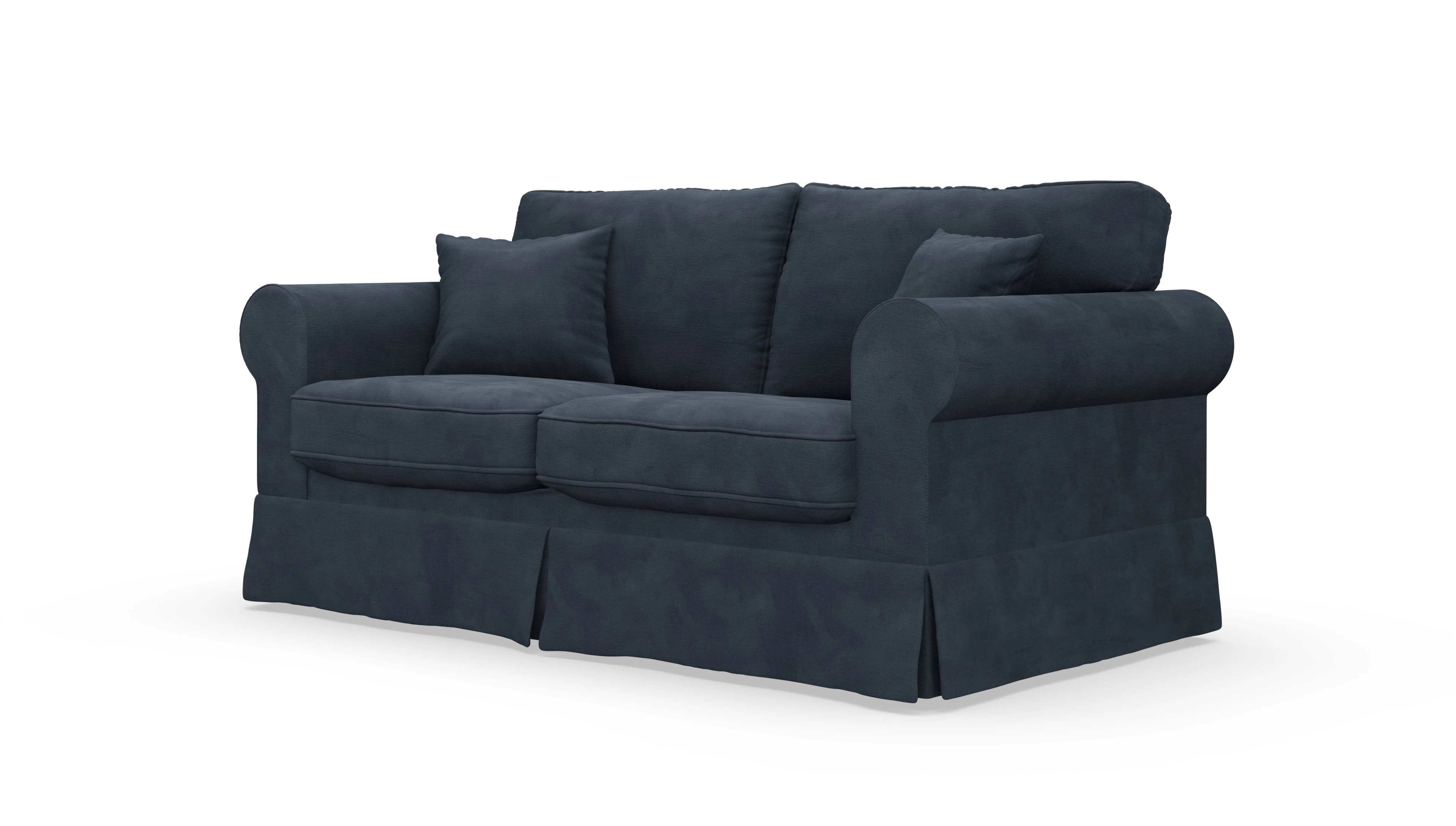 Landhaus-Sofa Park Slope mit Husse Ansicht des Produktes ParkSlope 2,5-Sitzer in Samt blau