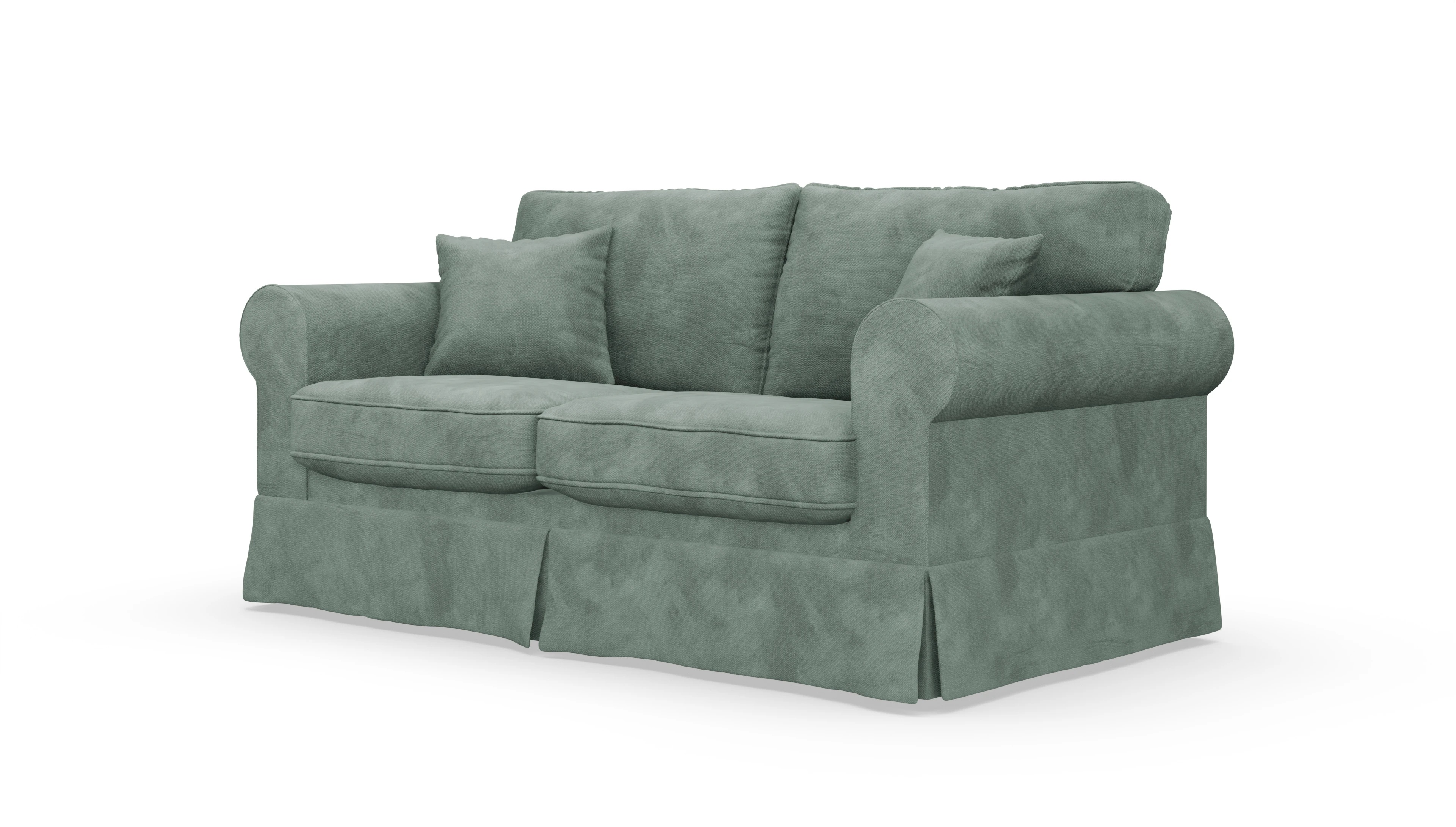 Landhaus-Sofa Park Slope mit Husse Ansicht des Produktes ParkSlope 2,5-Sitzer in Samt blau
