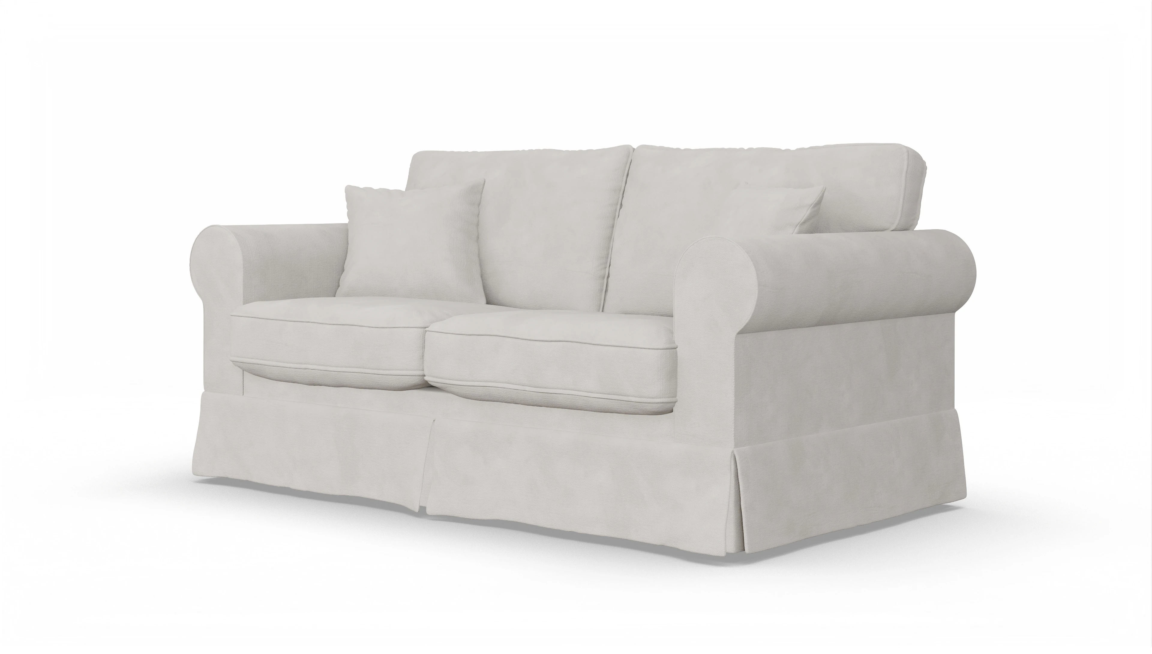 Ansicht des Produktes ParkSlope 2,5-Sitzer in Samt weiß