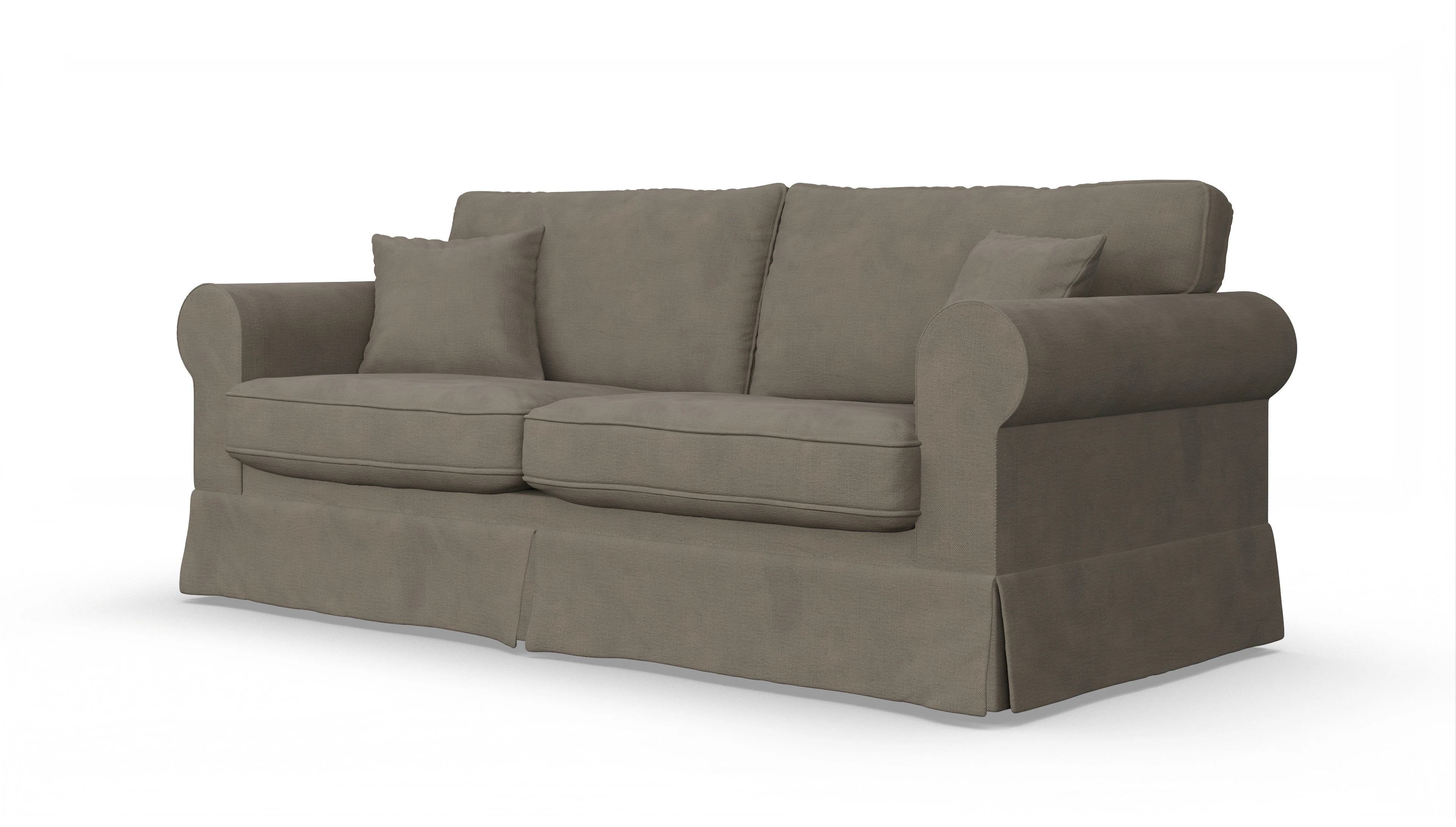 Ansicht des Produktes ParkSlope 3-Sitzer in Samt braun