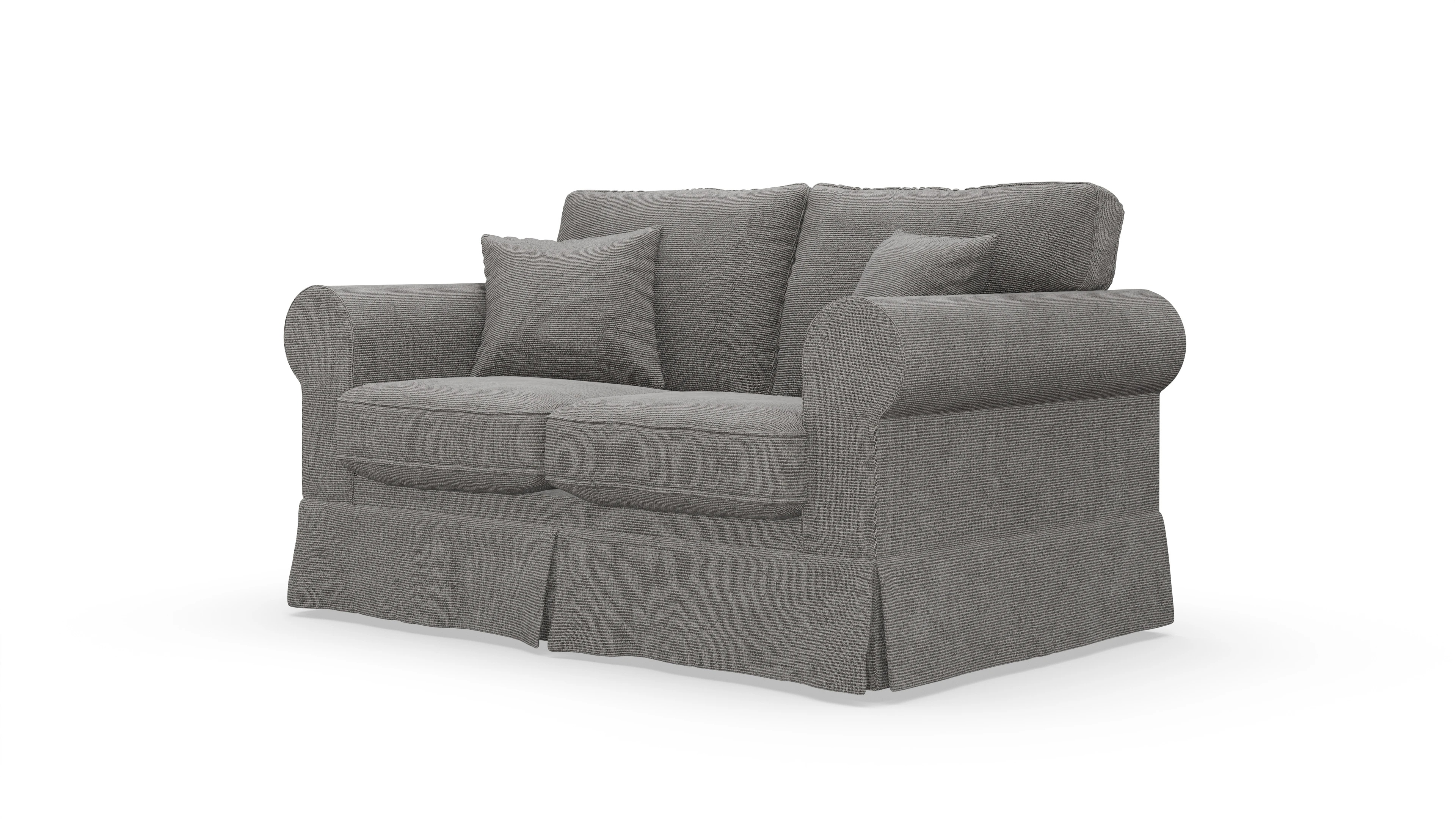 Landhaus-Sofa Park Slope mit Husse Ansicht des Produktes ParkSlope 2-Sitzer in Stoff grau