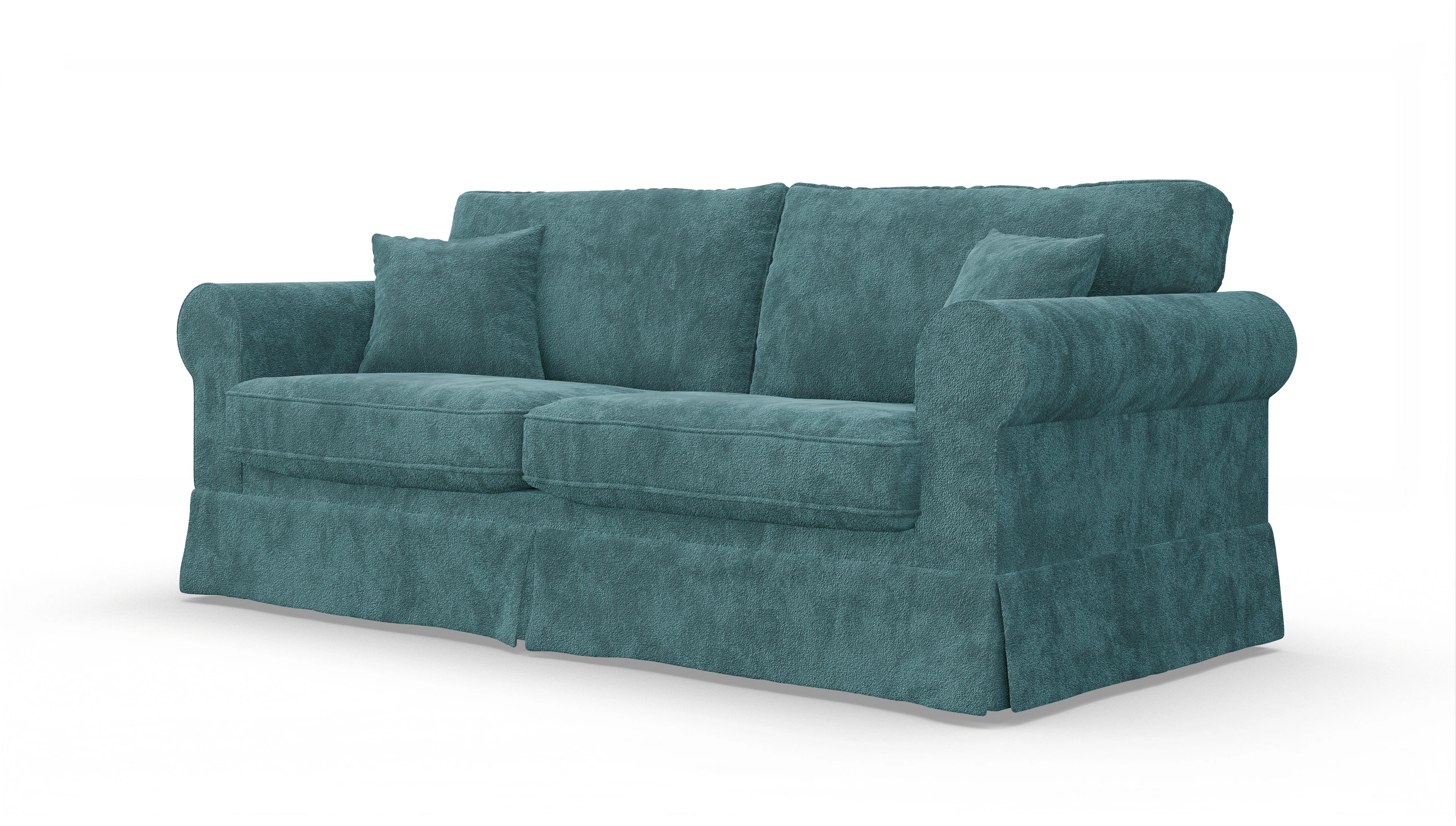 Ansicht des Produktes ParkSlope 3-Sitzer in Stoff blau