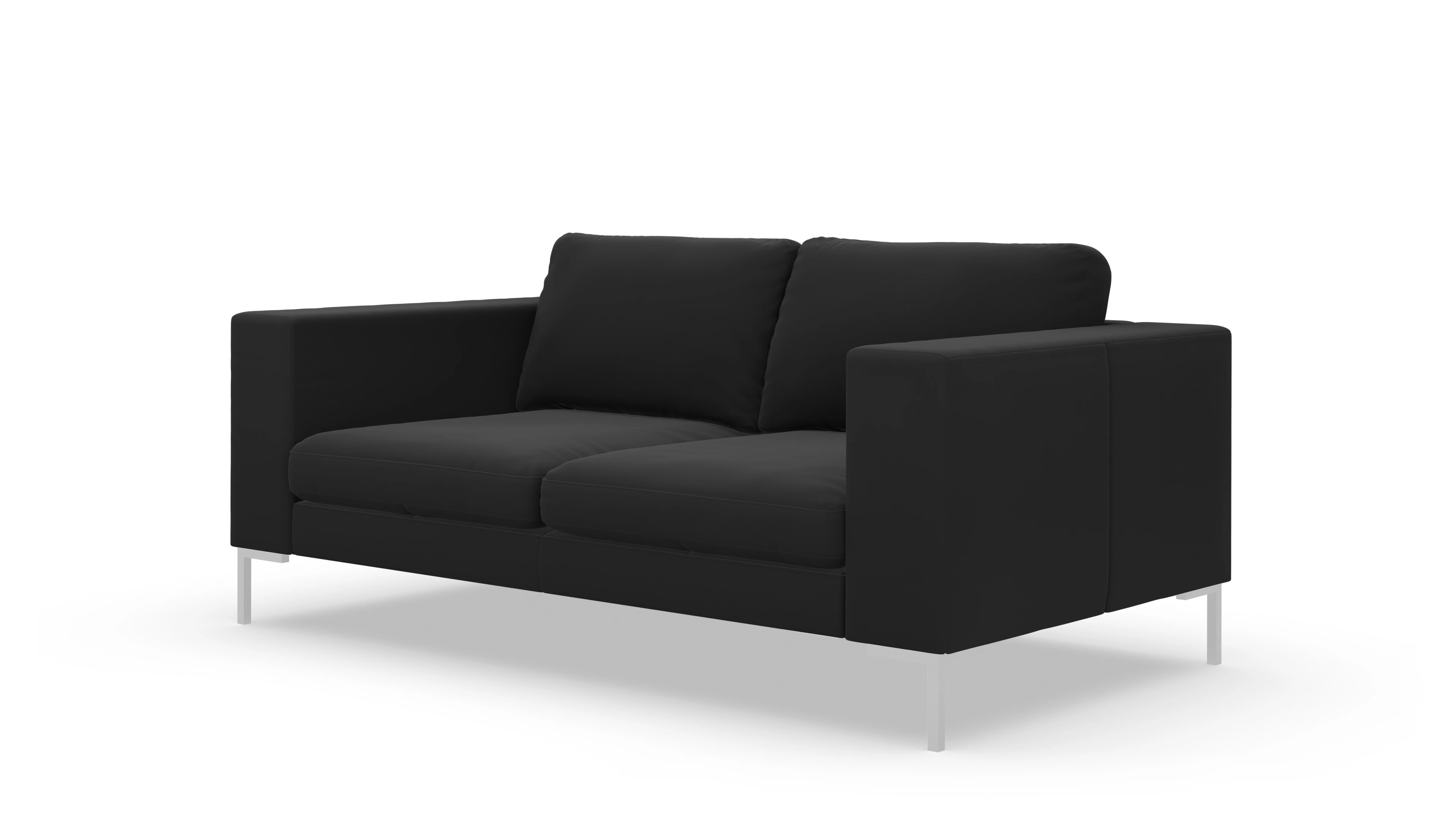 Paludan Ledersofa Ansicht des Produktes Paludan 2-Sitzer in Leder schwarz
