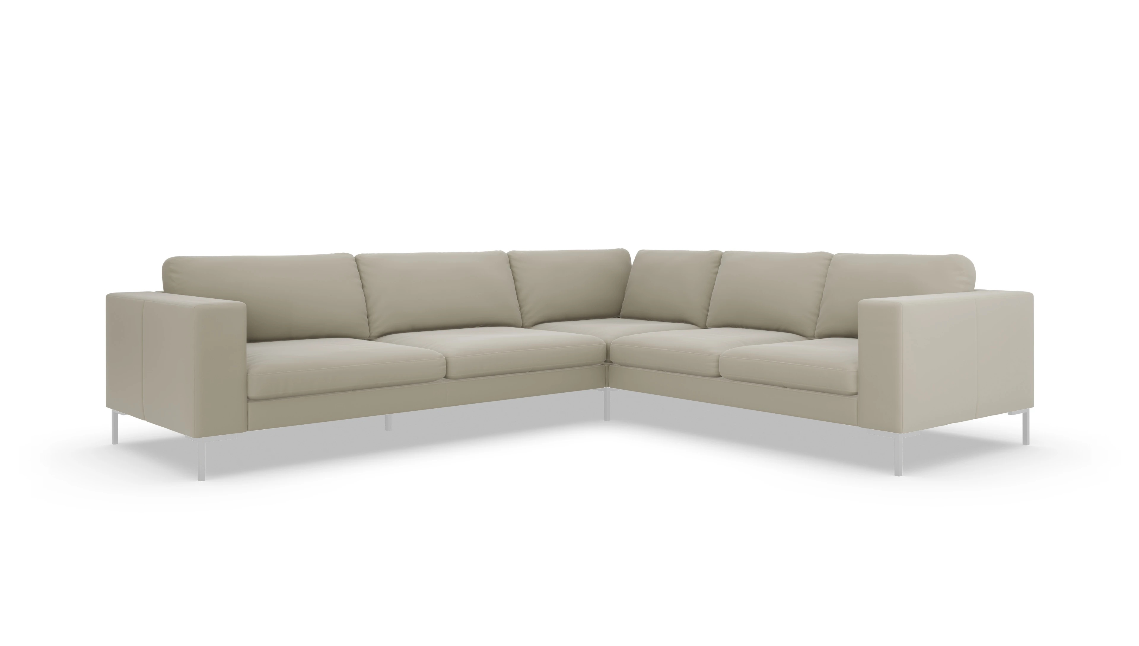 Ansicht des Produktes Paludan Ecksofa Rechts in Leder beige