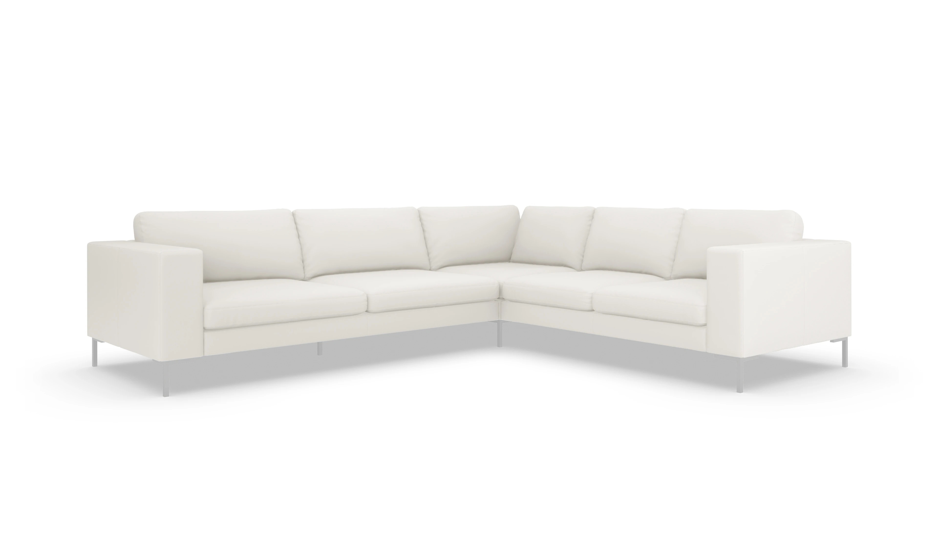 Ansicht des Produktes Paludan Ecksofa Rechts in Leder weiß