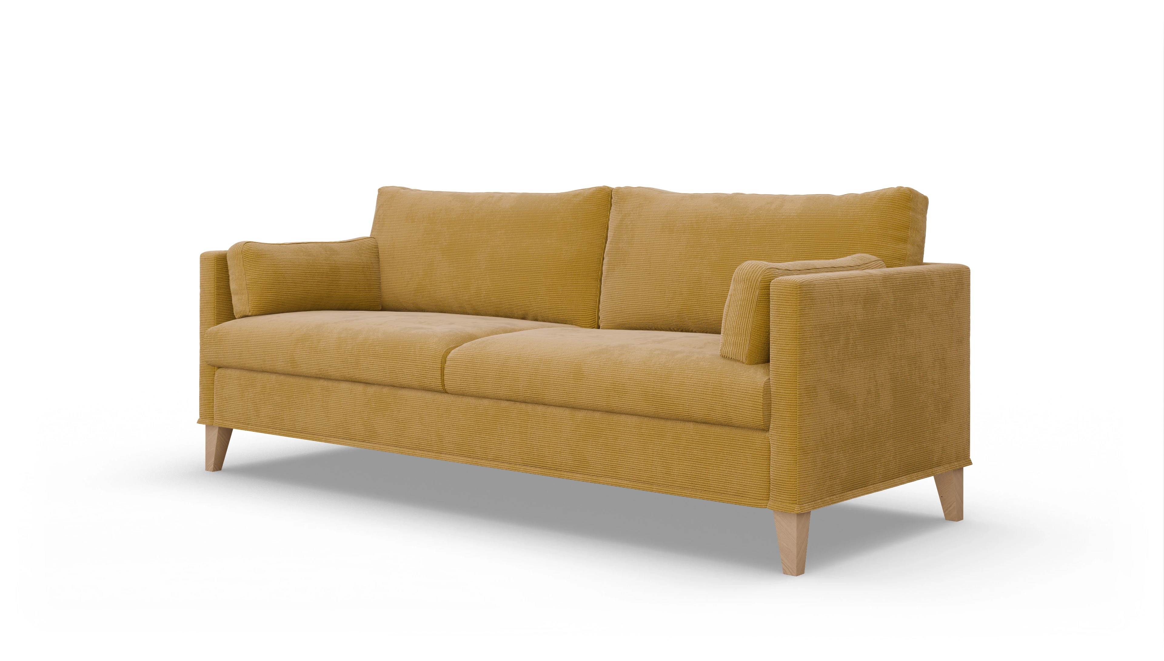 Ansicht des Produktes Jensen 3-Sitzer in Cord gelb
