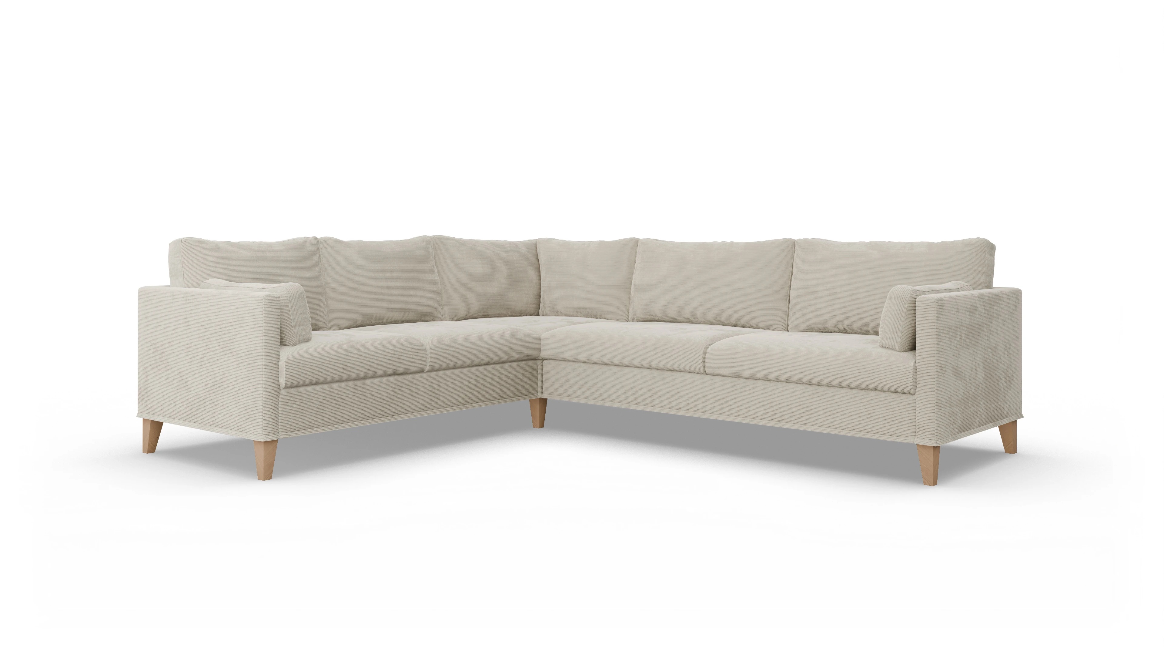 Ansicht des Produktes Jensen Ecksofa Links in Cord weiß