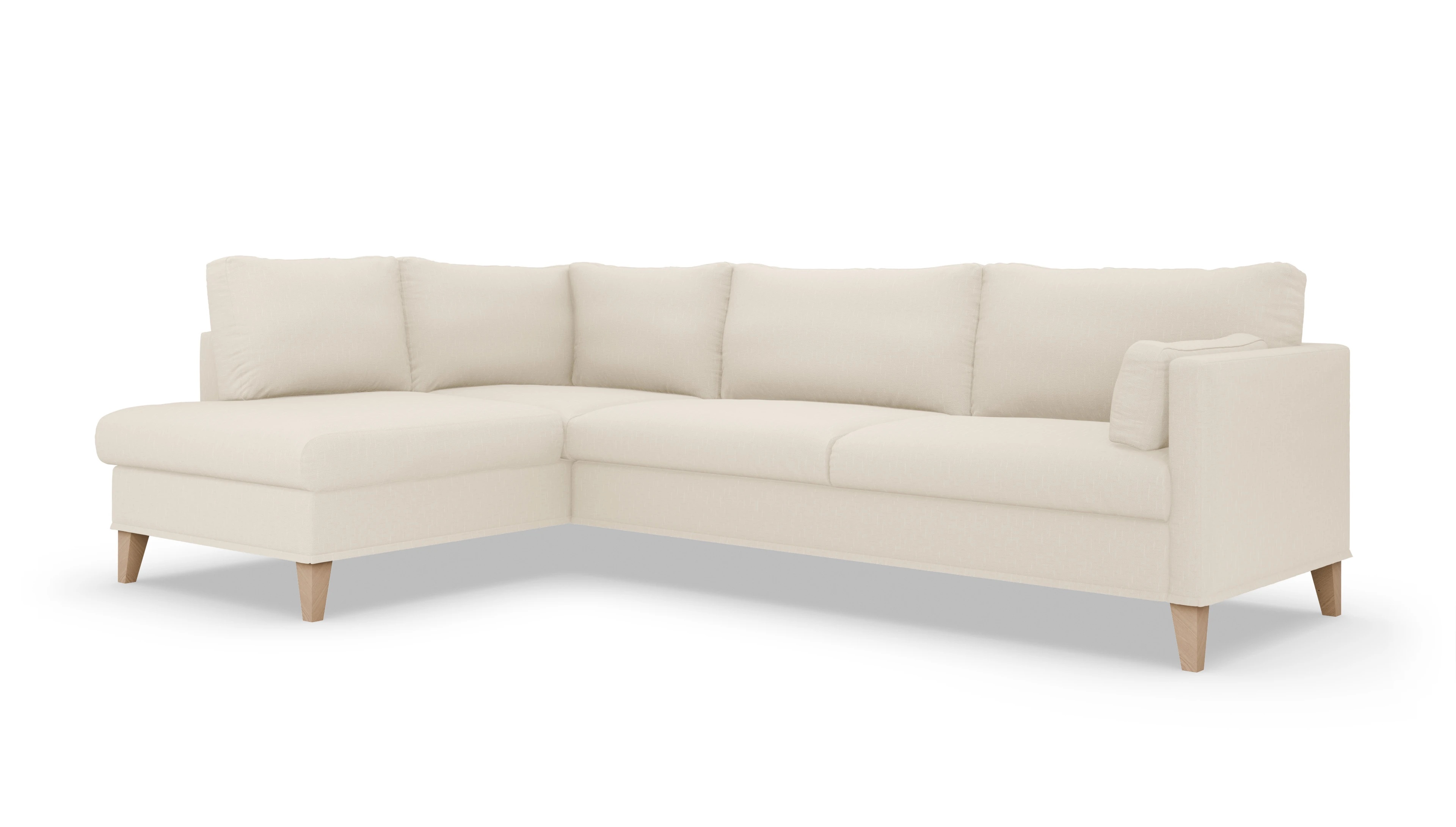 Ansicht des Produktes Jensen Sofa mit Rec links in Stoff weiß