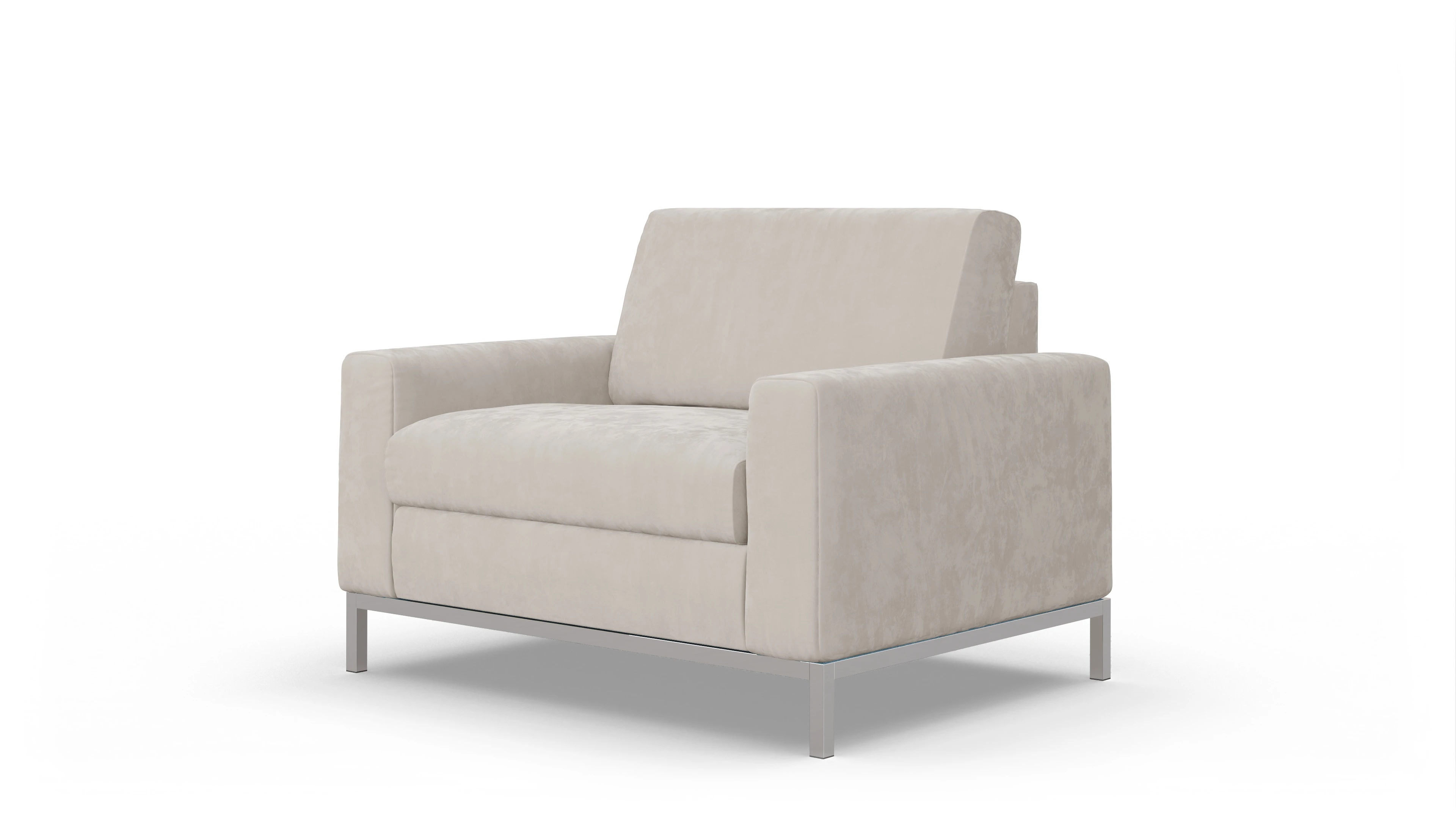 Ansicht des Produktes Paglia Sessel in Samt weiß