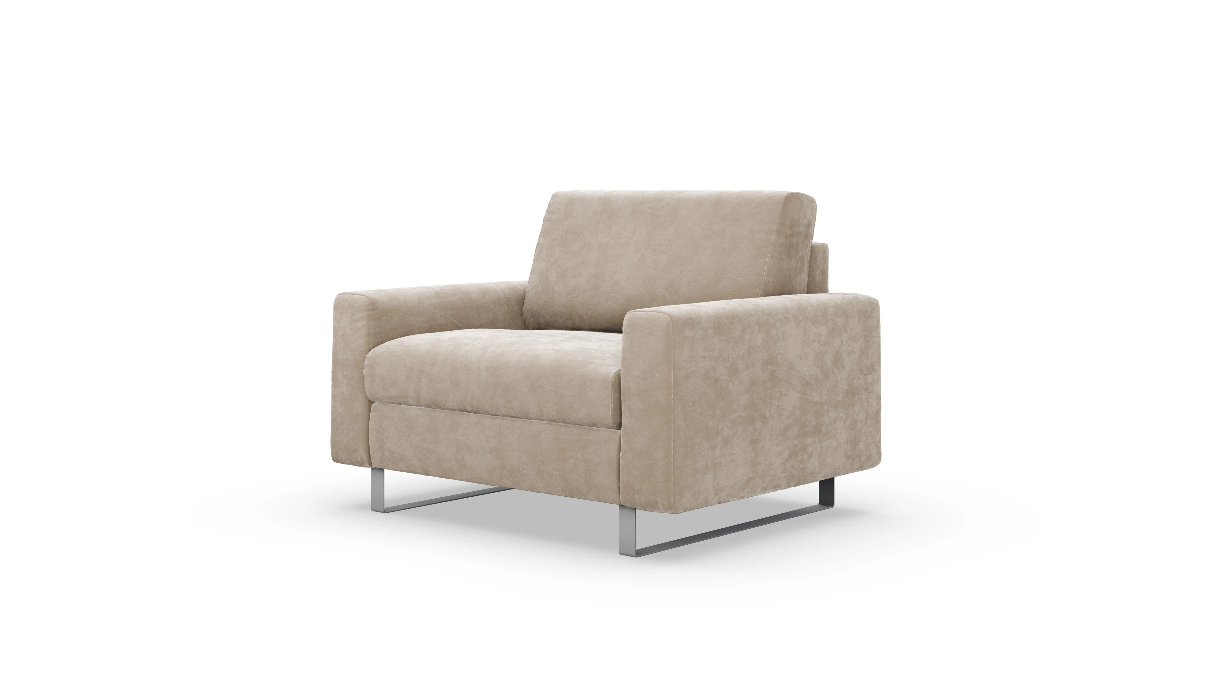 Schlafsessel Fontego in Stoff Ansicht des Produktes Fontego Sessel in Samt beige
