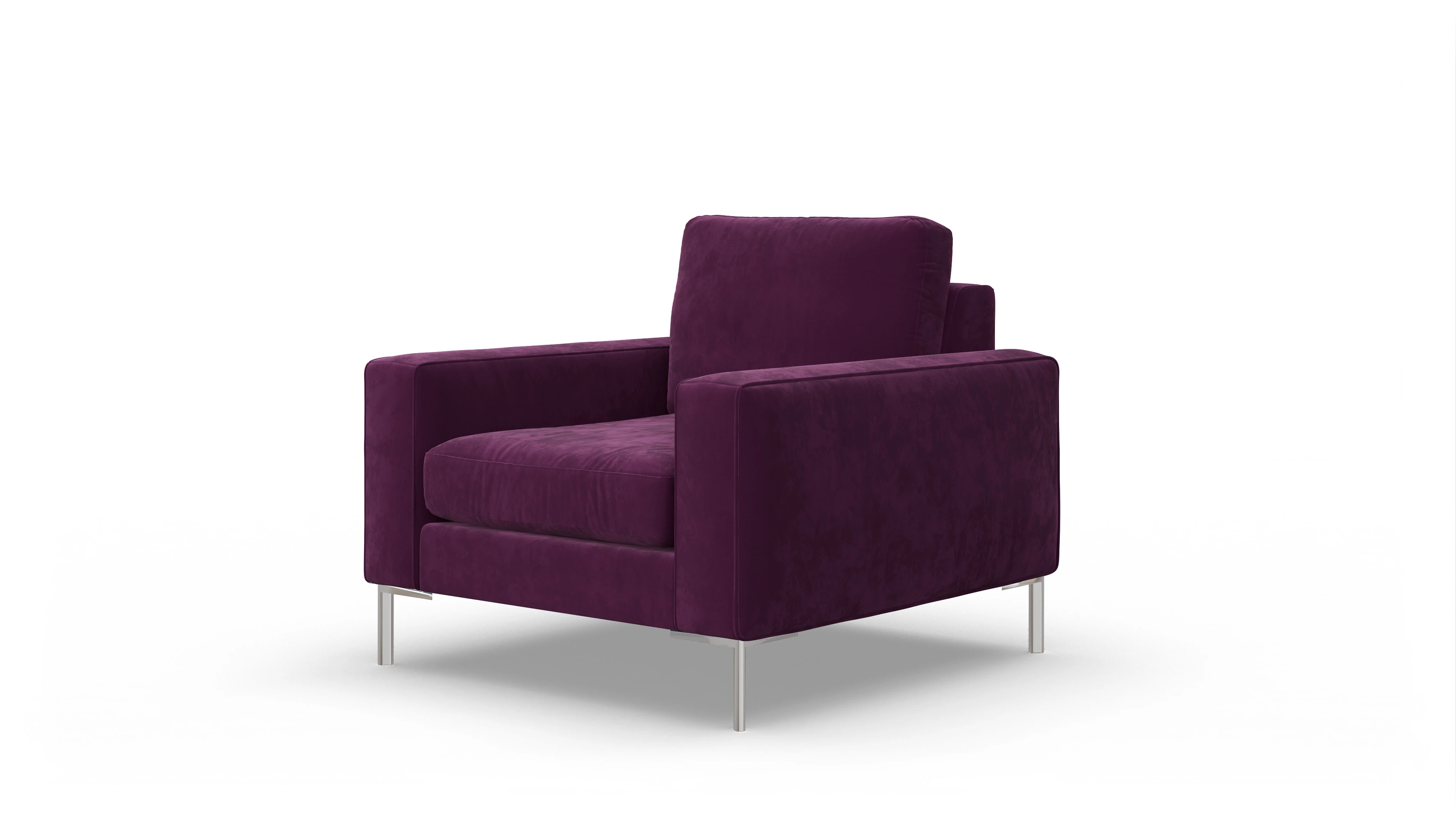 Pinedo Stoffsessel Ansicht des Produktes Pinedo Sessel in Samt rot