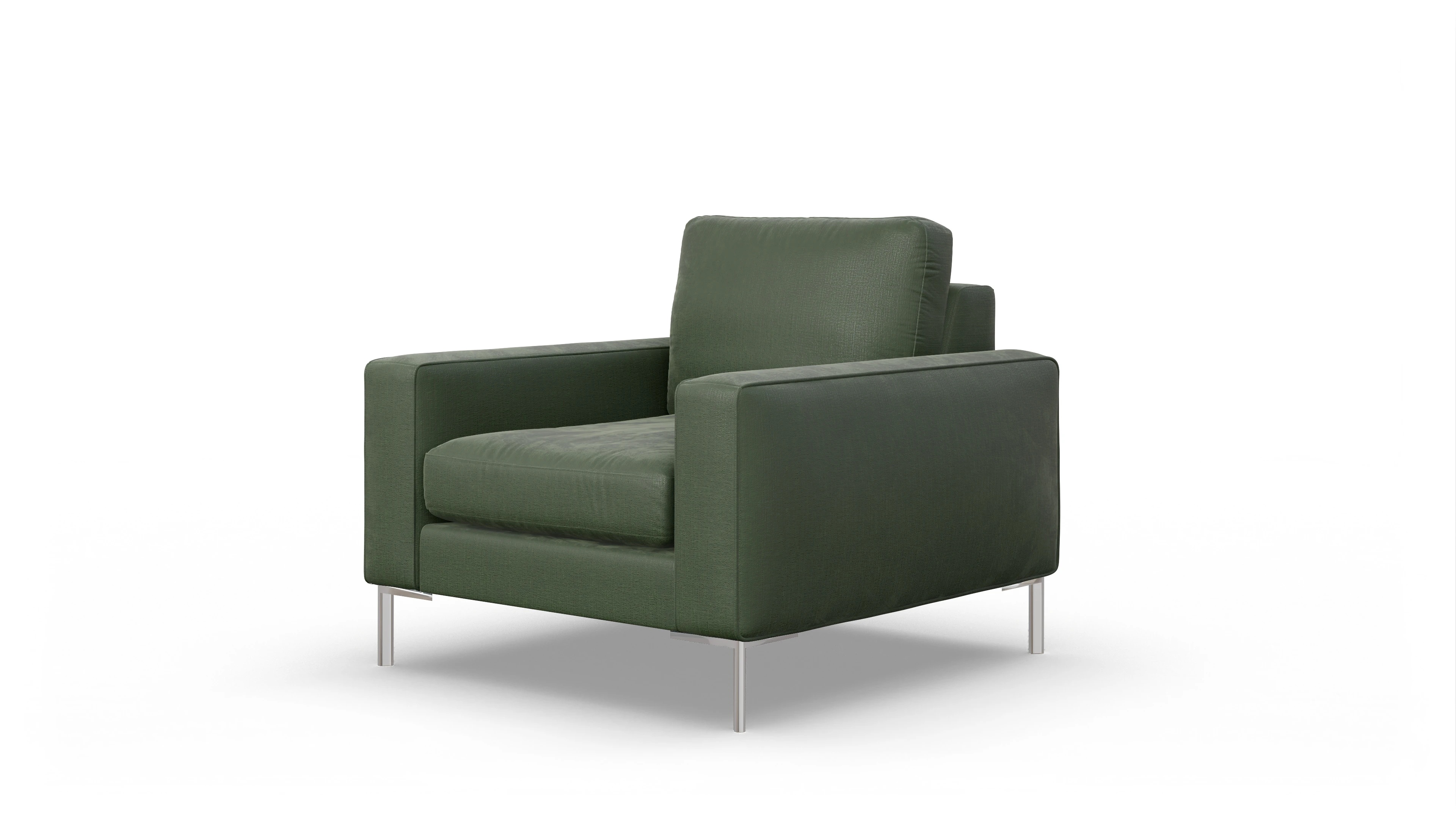 Ansicht des Produktes Pinedo Sessel in Stoff grün