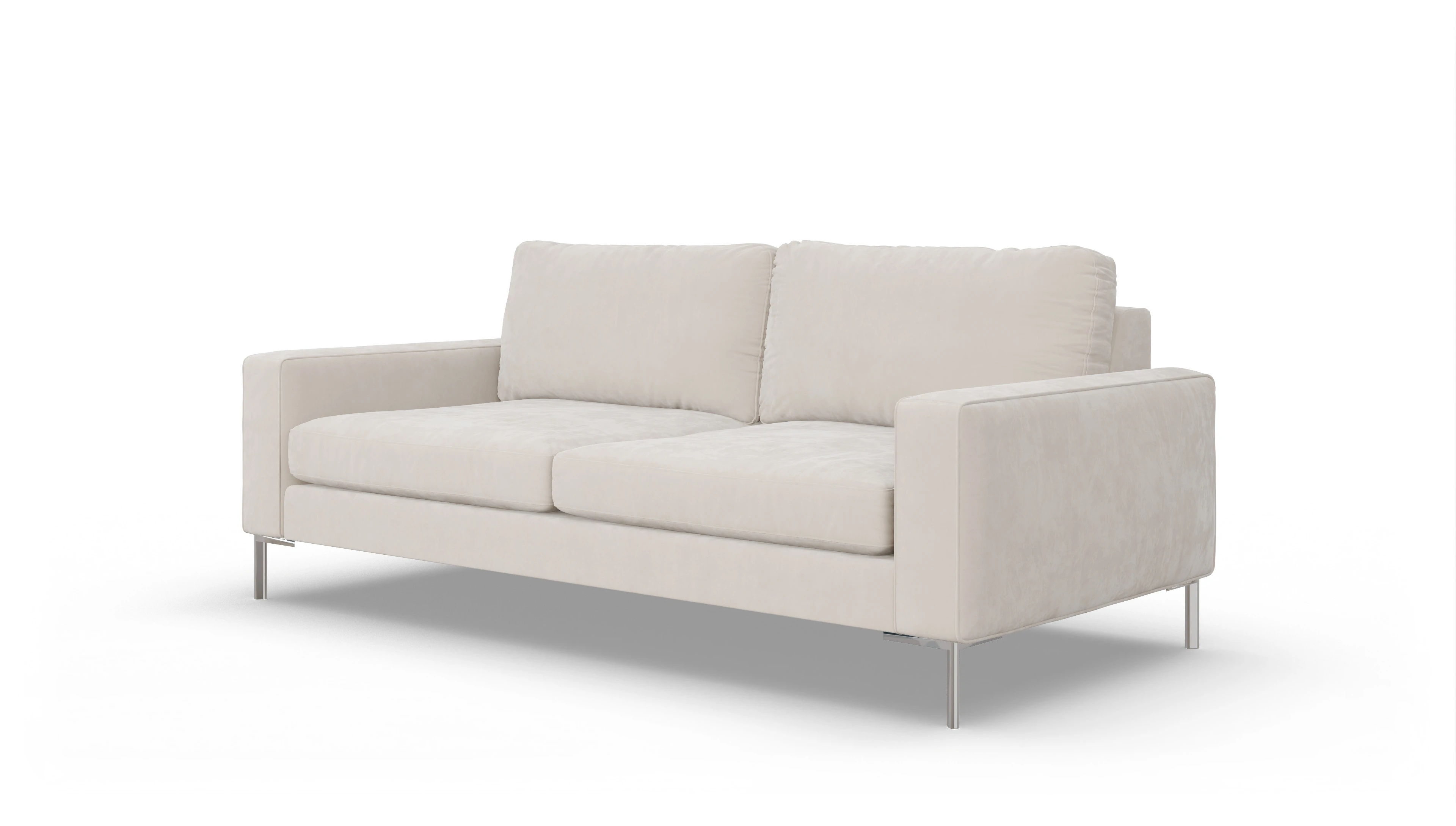 Ansicht des Produktes Pinedo 3,5-Sitzer in Samt weiß