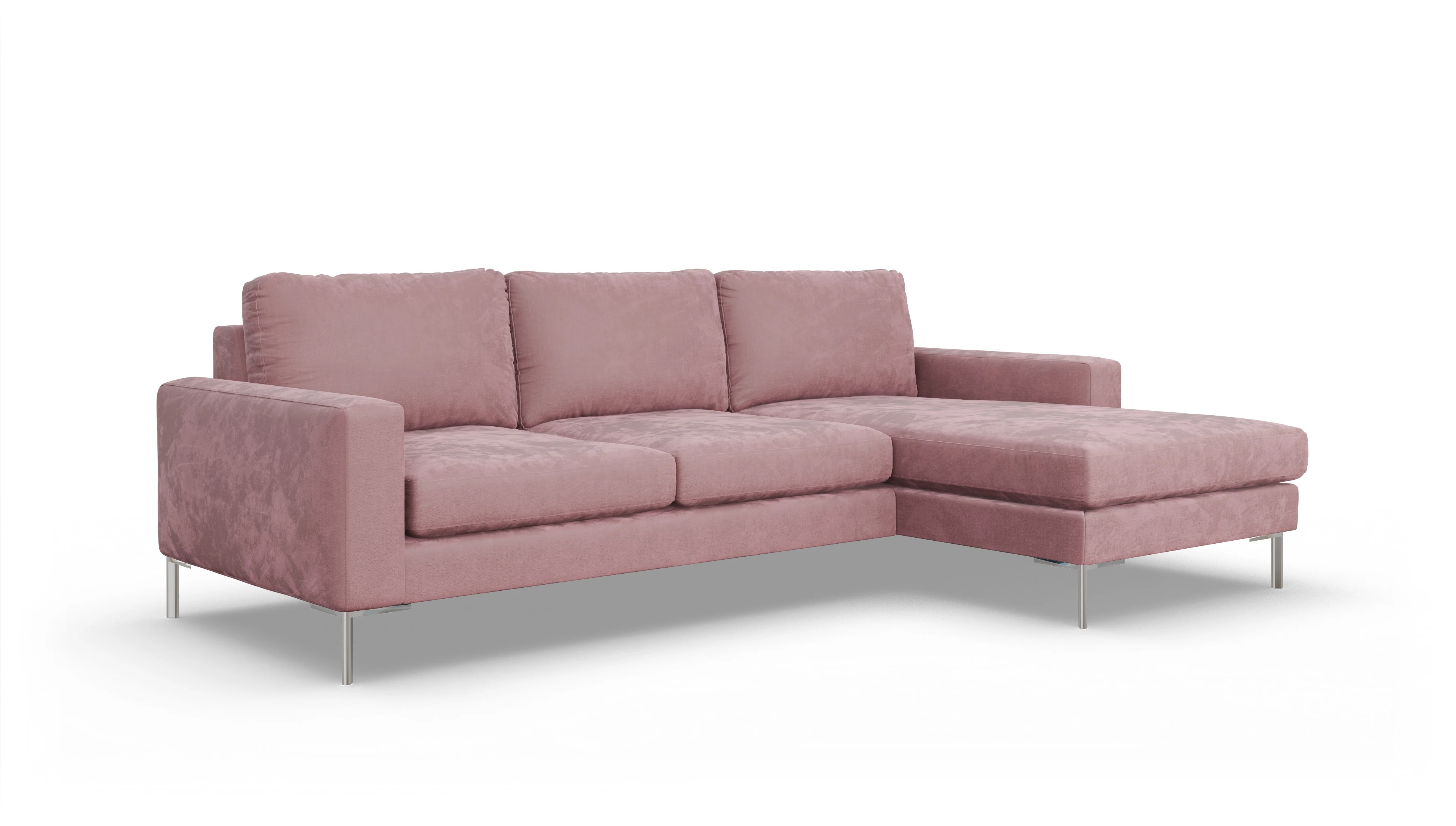 Ansicht des Produktes Pinedo Sofa mit Rec rechts in Stoff rot