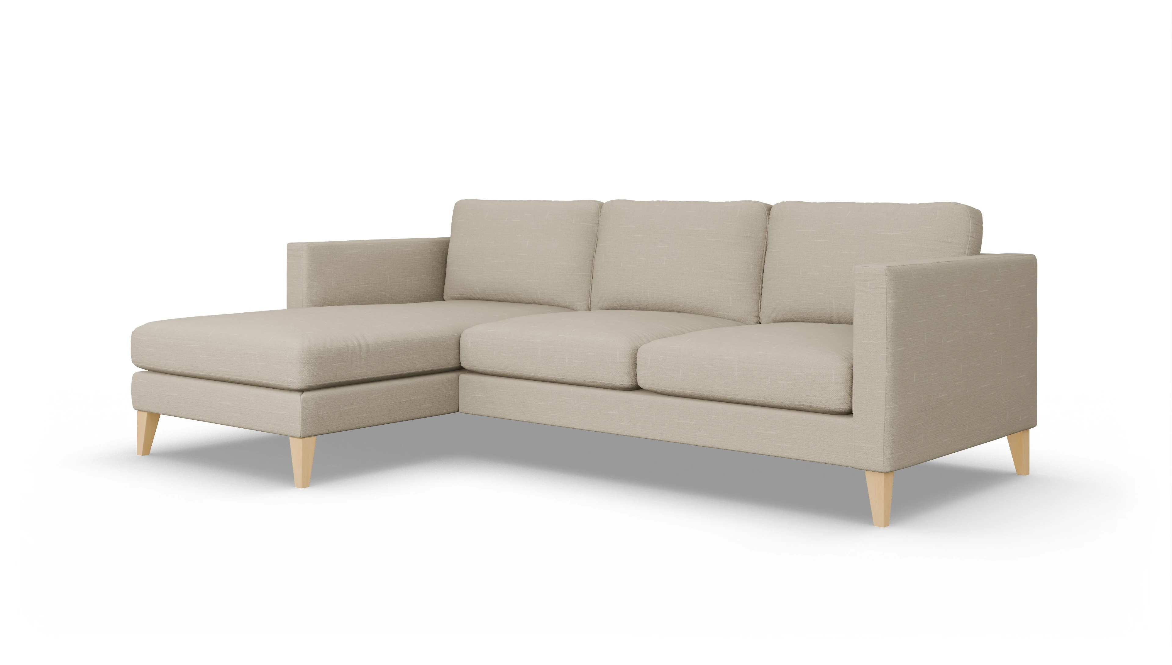 Ansicht des Produktes Montes Sofa mit Rec links in Stoff beige