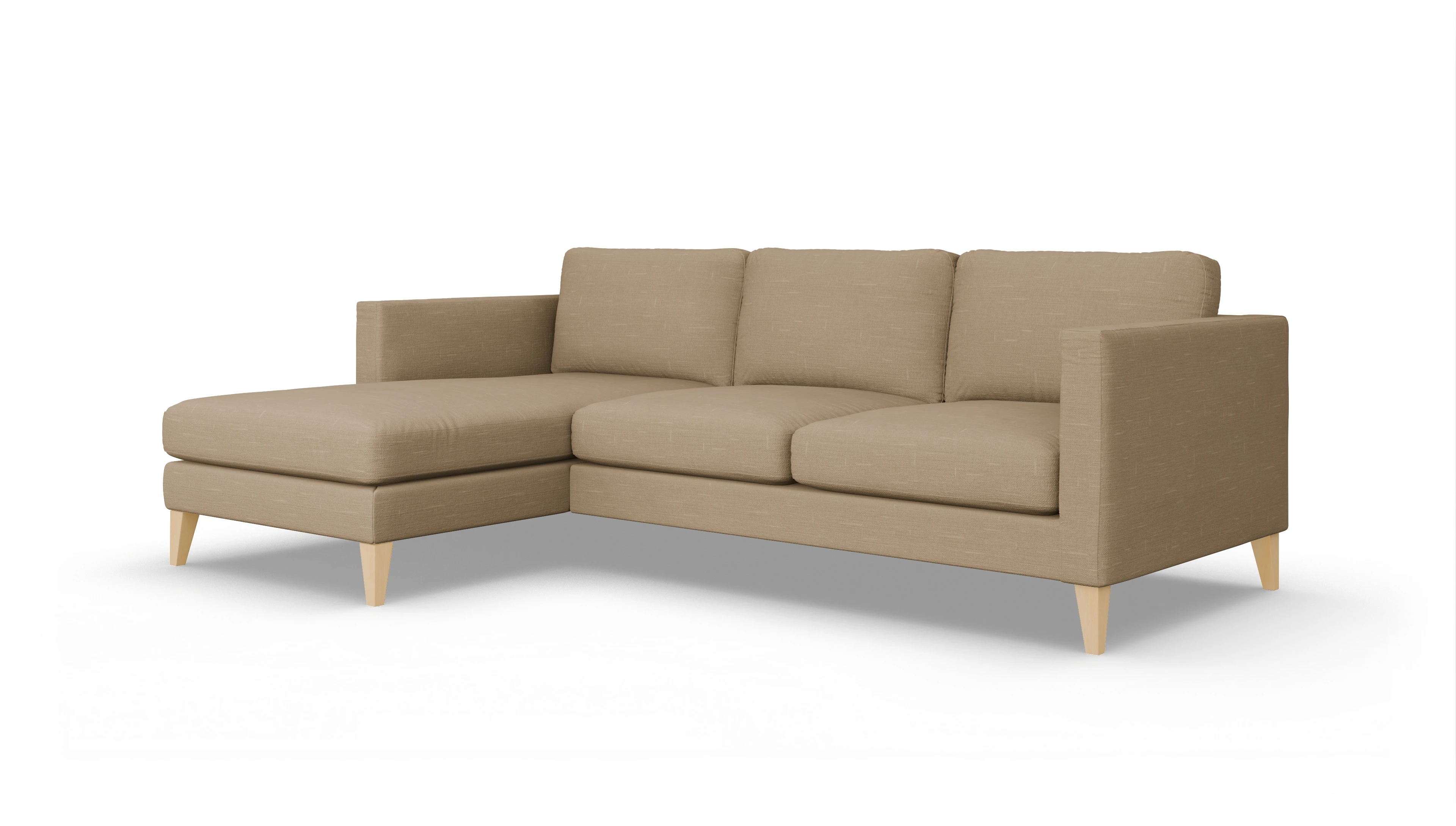 Ansicht des Produktes Montes Sofa mit Rec links in Stoff braun