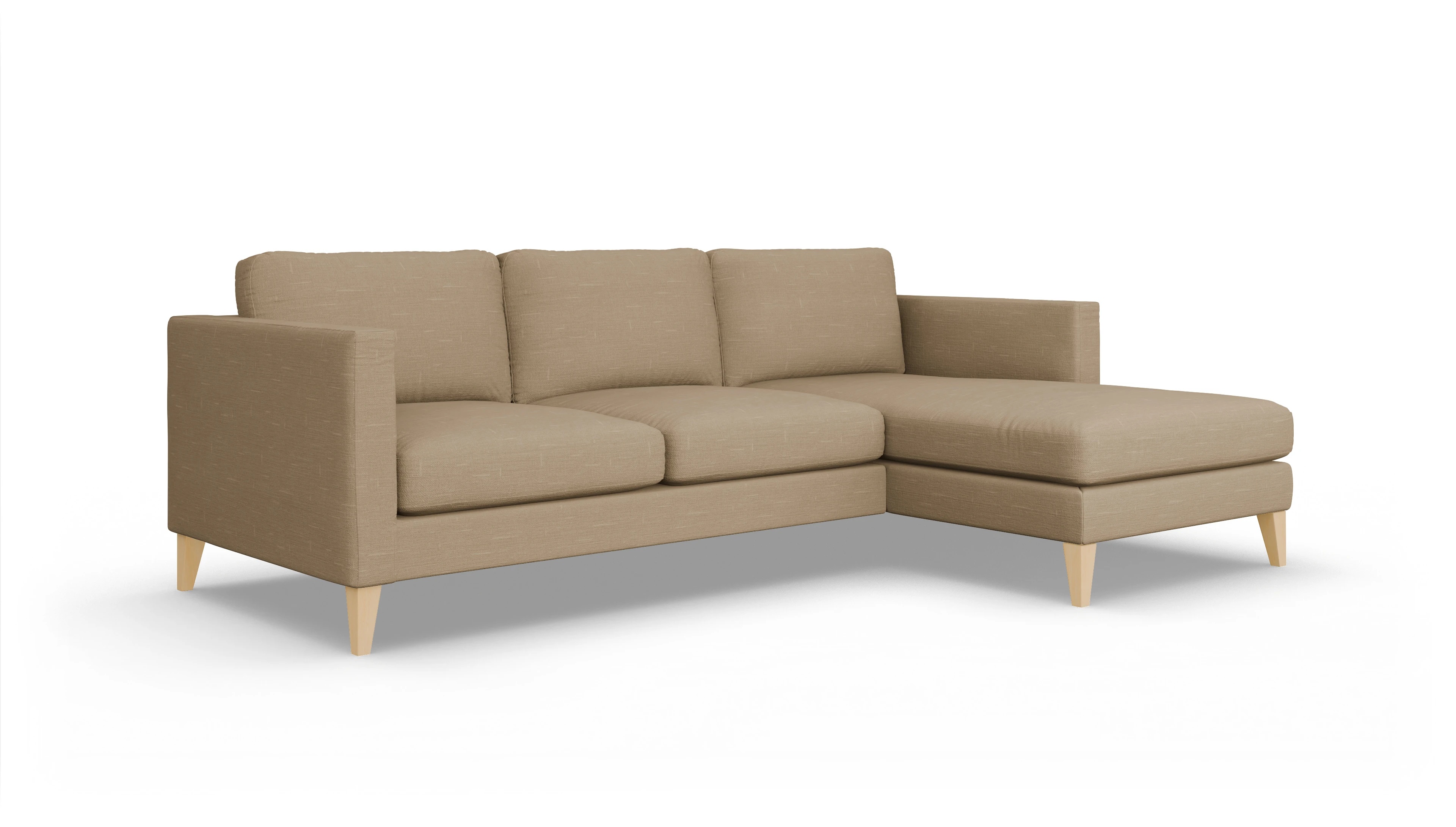 Ansicht des Produktes Montes Sofa mit Rec rechts in Stoff braun