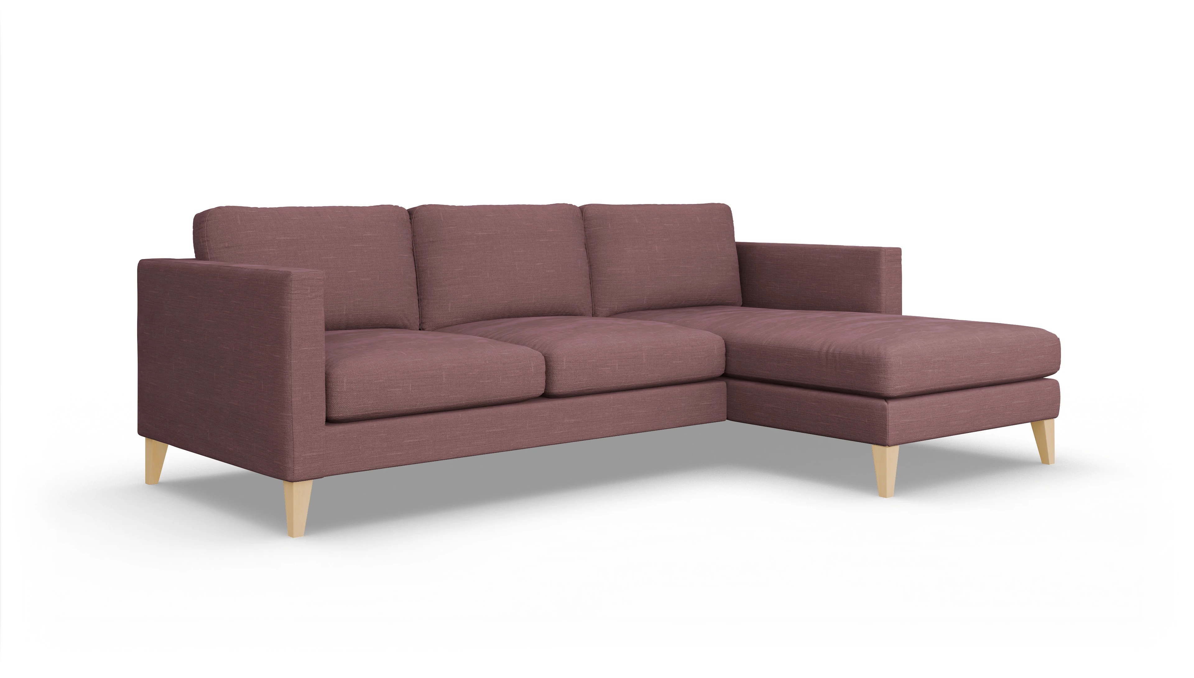 Ansicht des Produktes Montes Sofa mit Rec rechts in Stoff rot