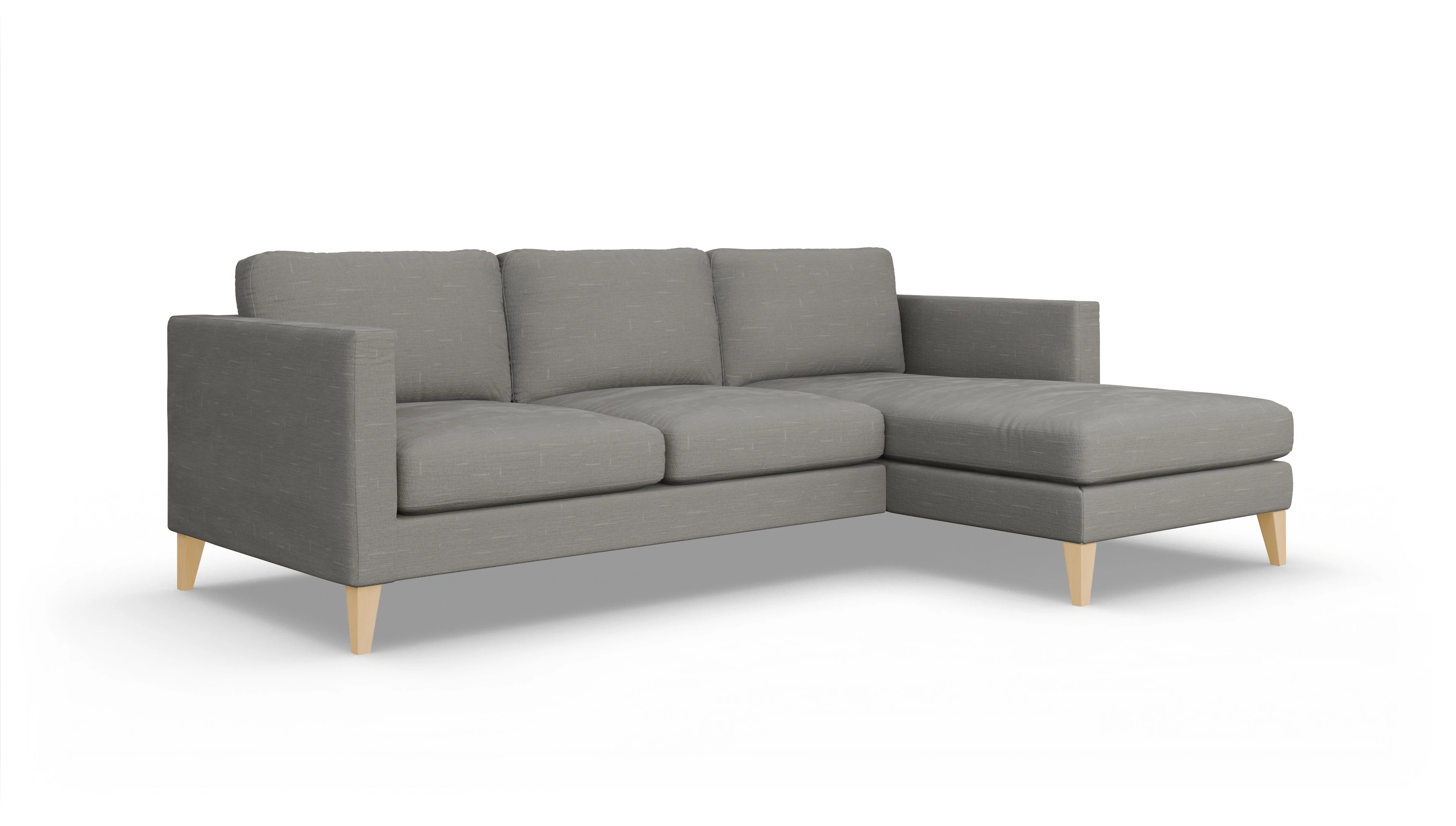Ansicht des Produktes Montes Sofa mit Rec rechts in Stoff grau