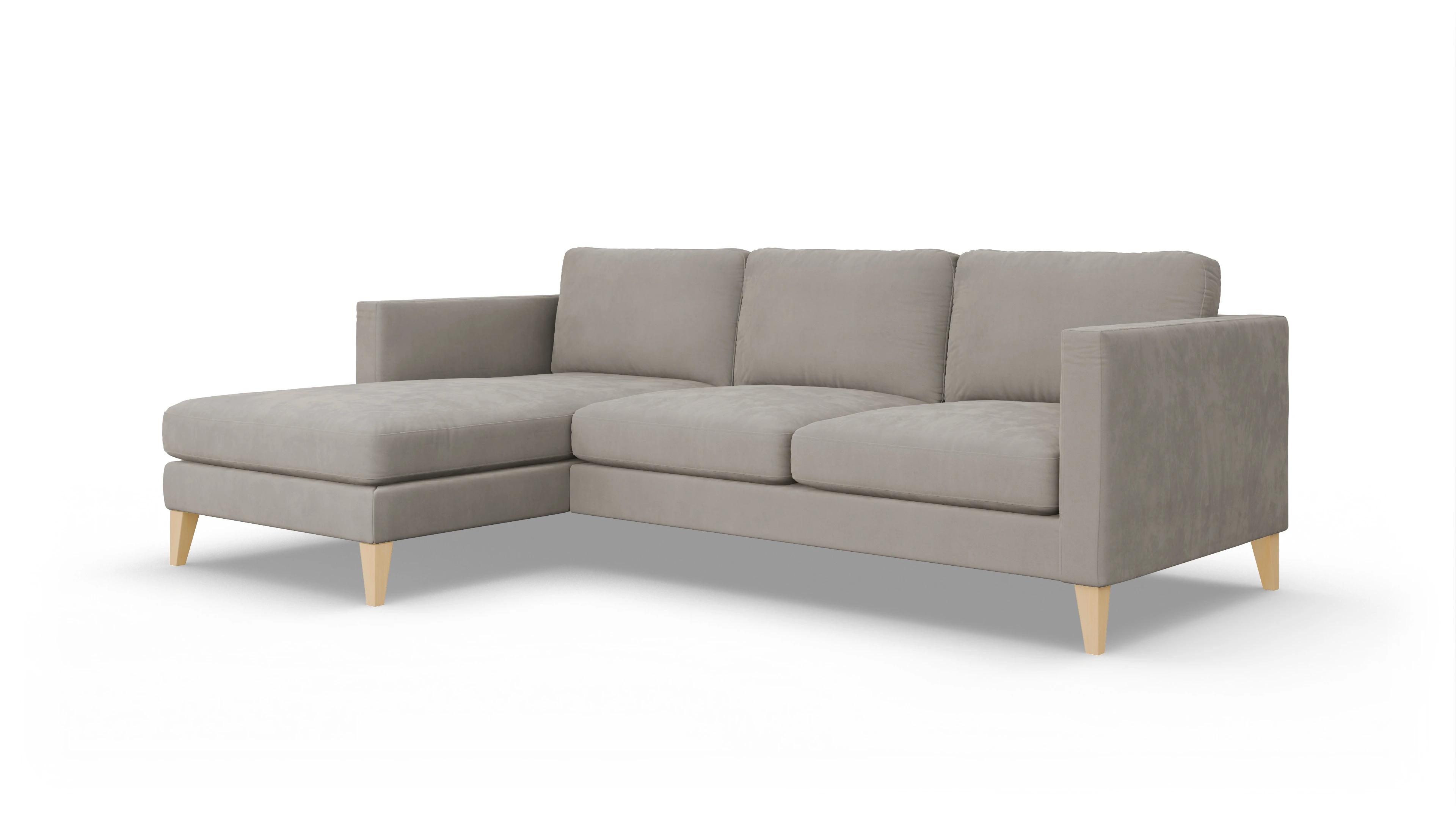 Ansicht des Produktes Montes Sofa mit Rec links in Samt braun