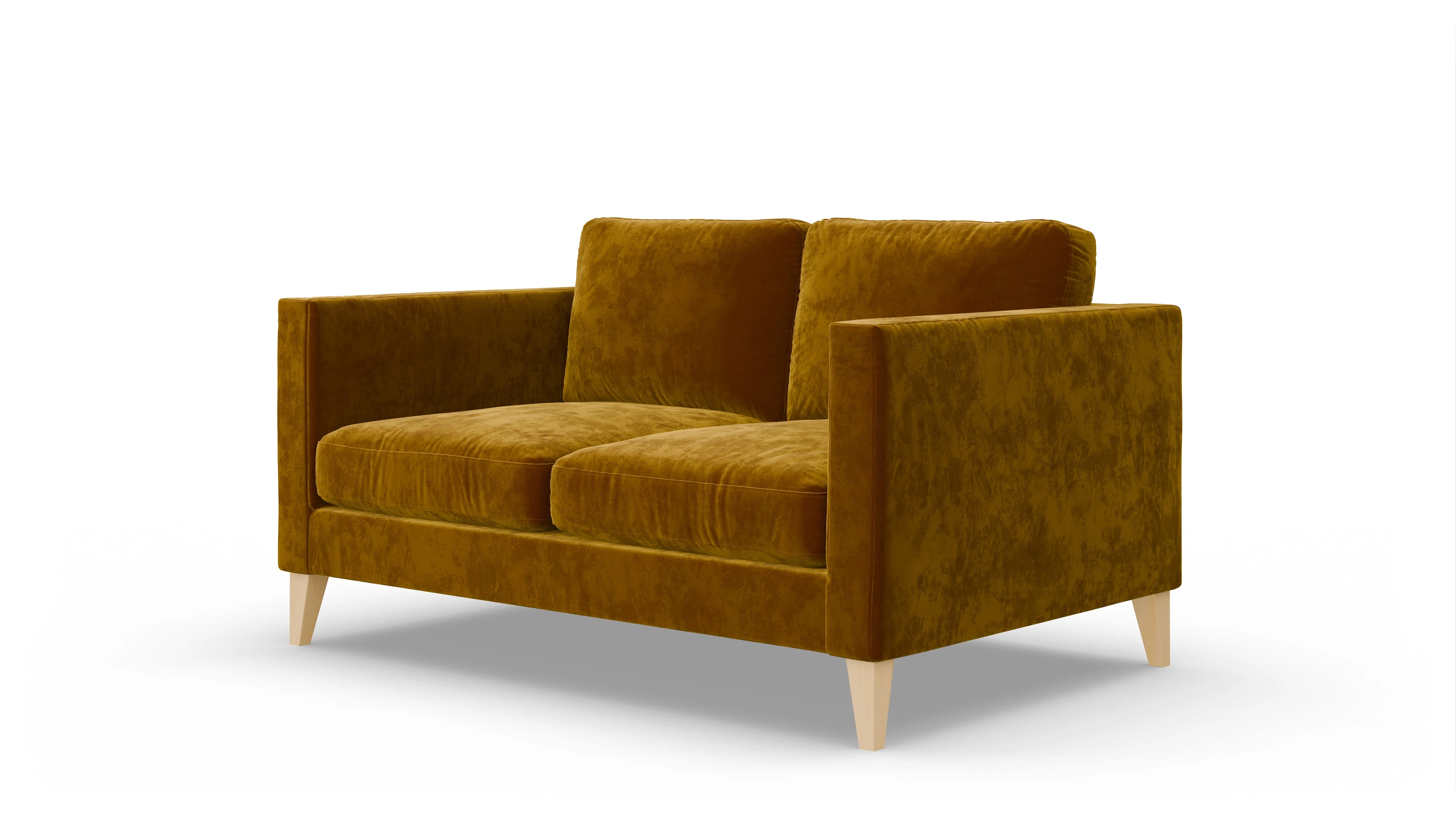 Montes Stoffsofa Ansicht des Produktes Montes 2-Sitzer in Samt gelb