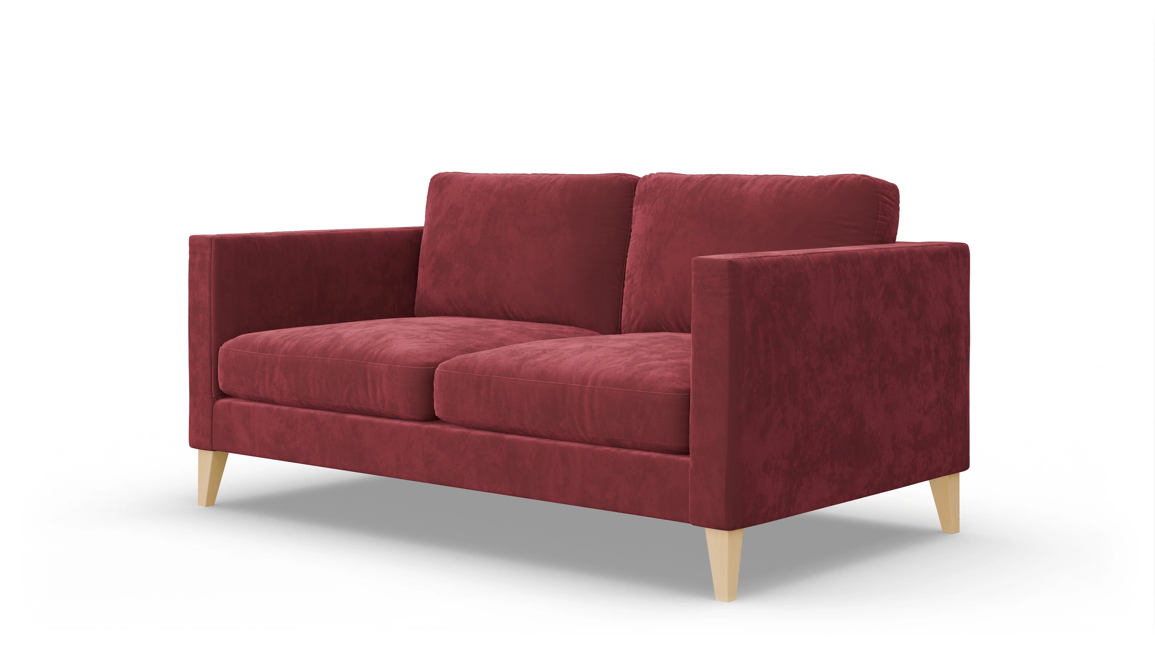 Montes Stoffsofa Ansicht des Produktes Montes 2,5-Sitzer in Samt rot