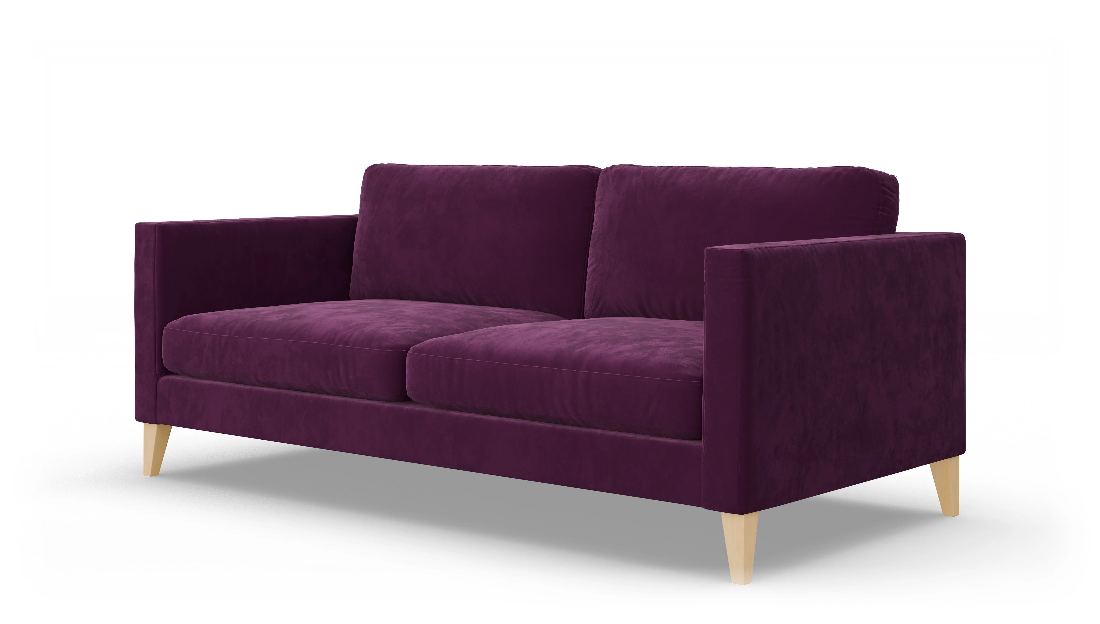Montes Stoffsofa Ansicht des Produktes Montes 3,5-Sitzer in Samt rot