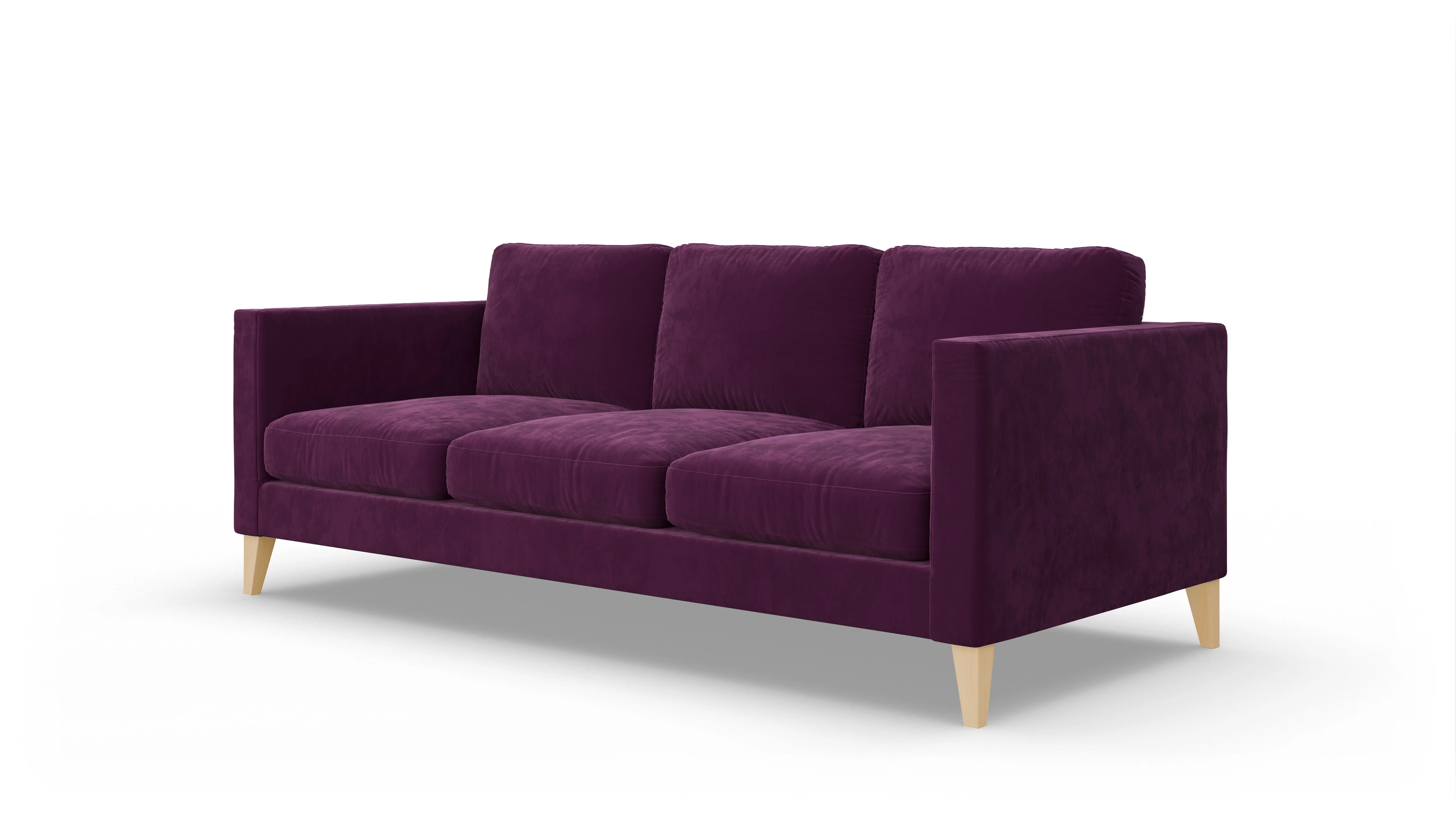 Montes Stoffsofa Ansicht des Produktes Montes 4-Sitzer in Samt rot