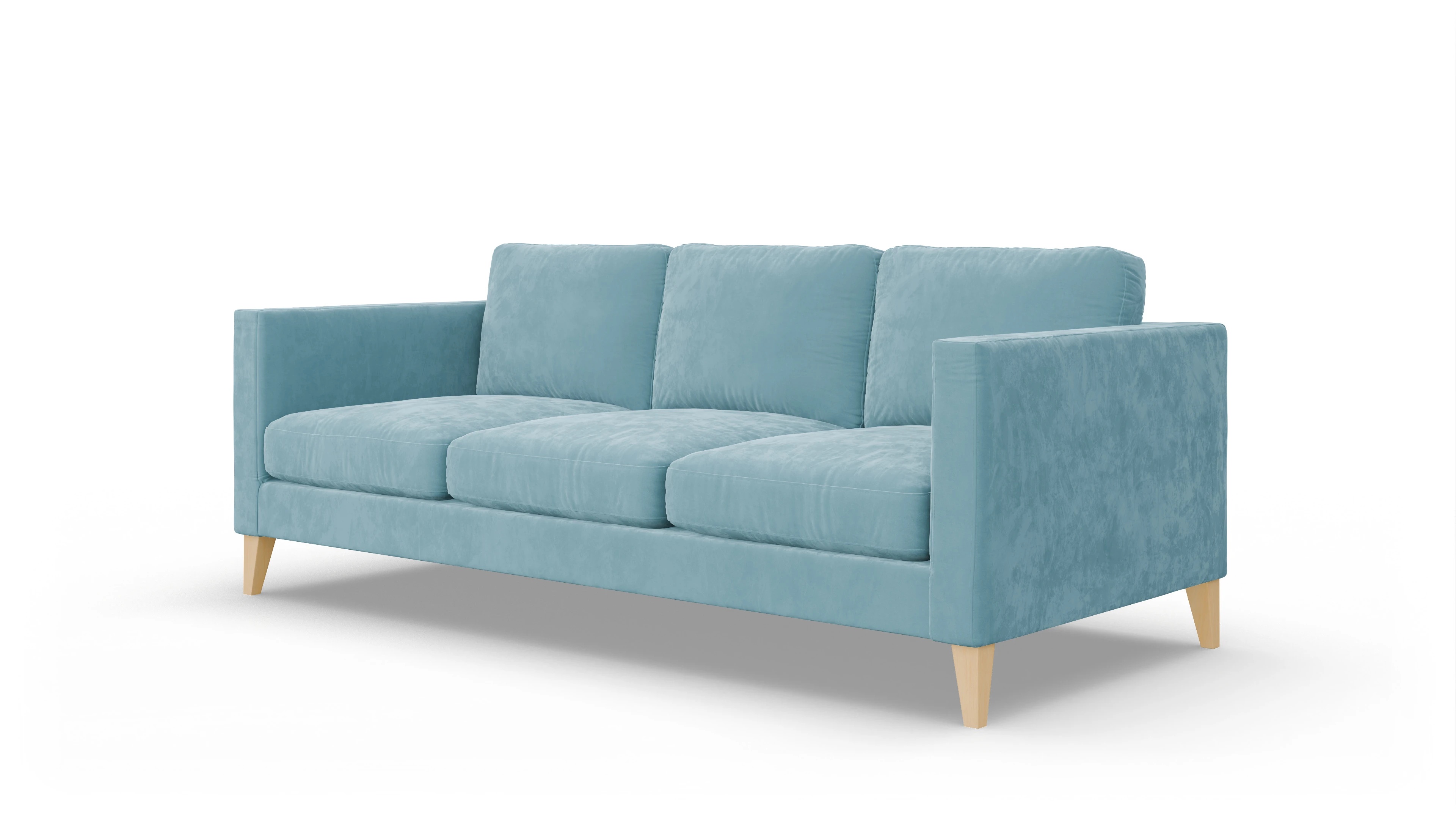 Montes Stoffsofa Ansicht des Produktes Montes 4-Sitzer in Samt blau