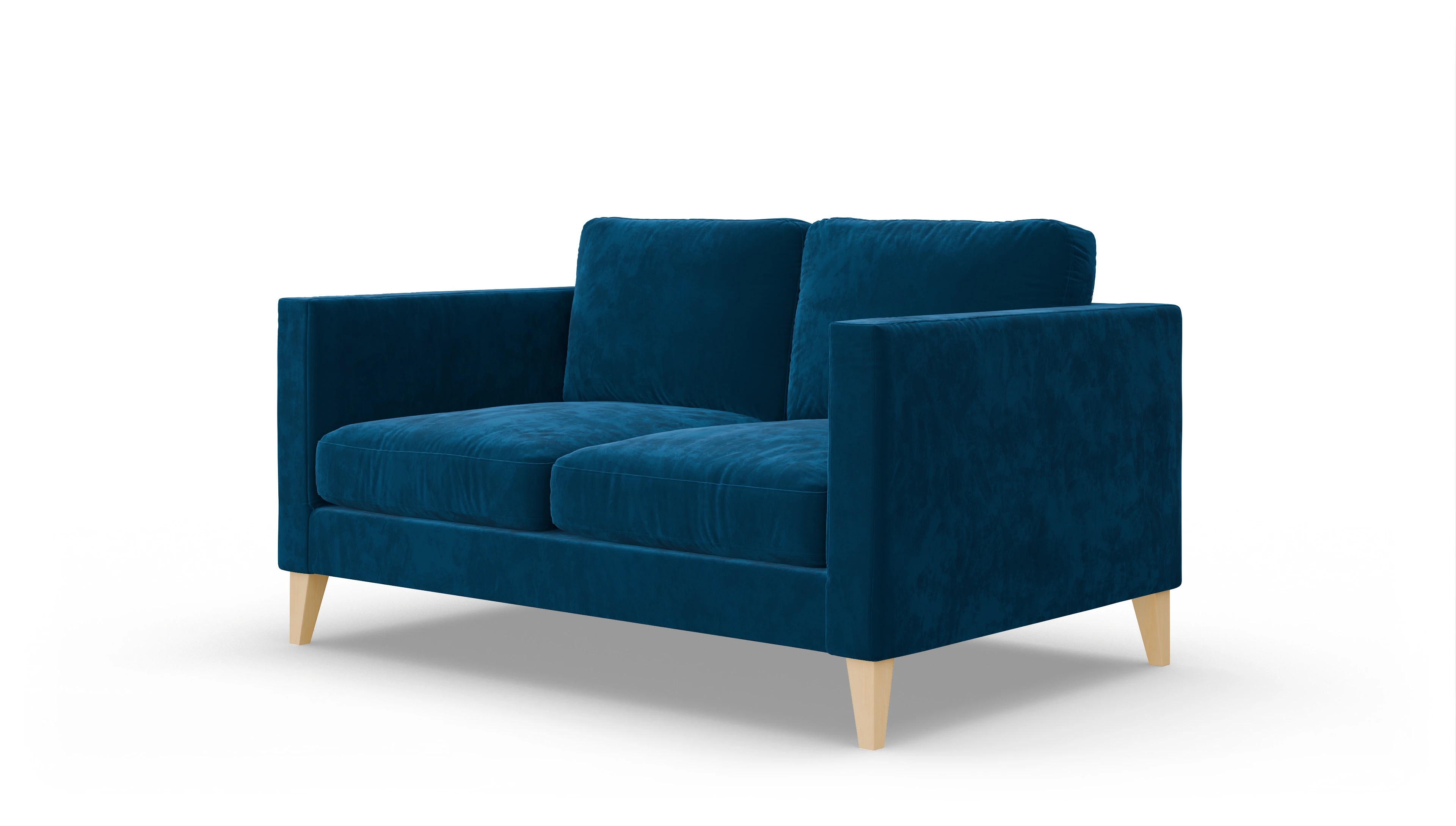 Montes Stoffsofa Ansicht des Produktes Montes 2-Sitzer in Samt blau