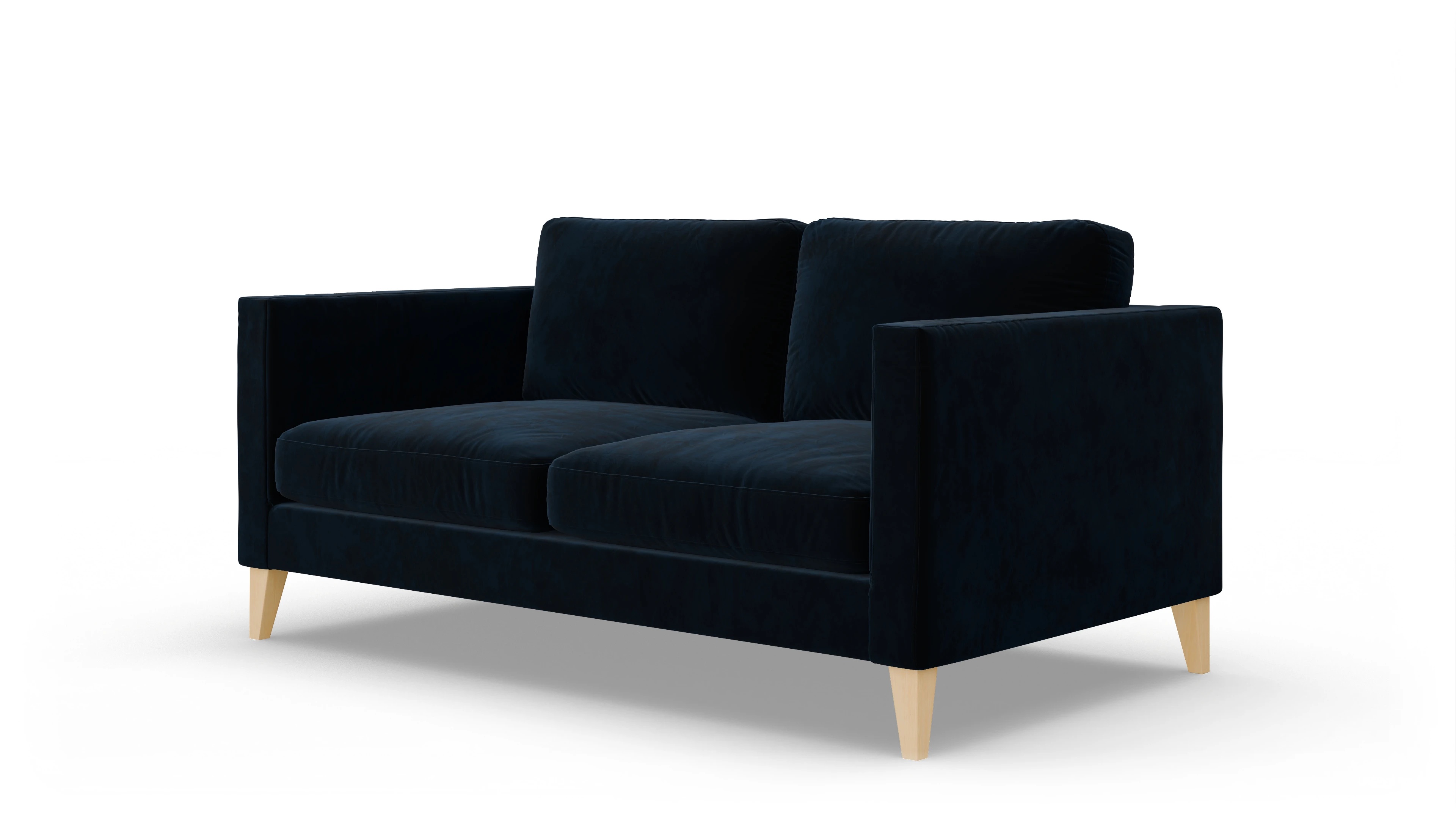 Montes Stoffsofa Ansicht des Produktes Montes 2,5-Sitzer in Samt blau