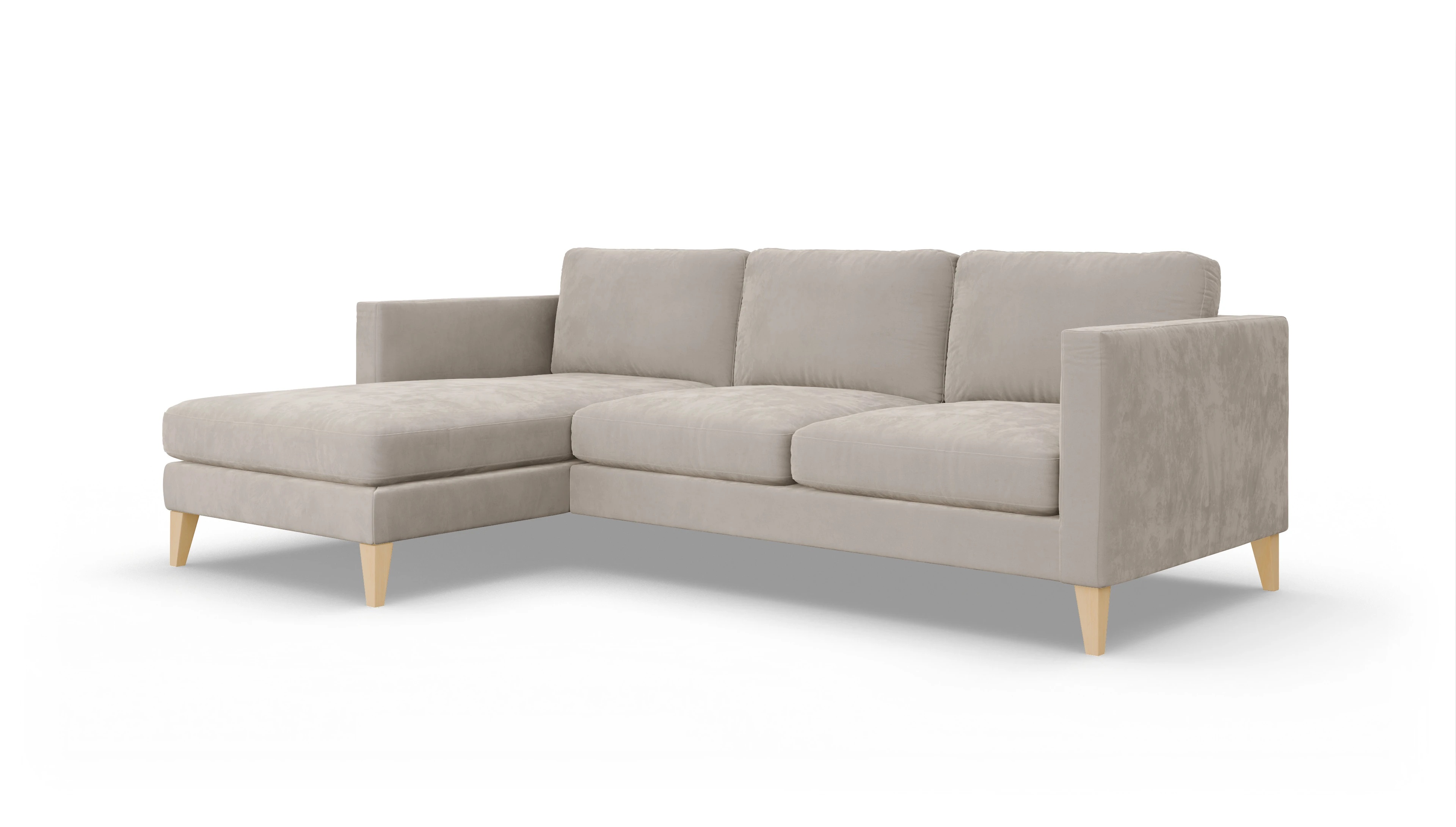 Ansicht des Produktes Montes Sofa mit Rec links in Samt grau