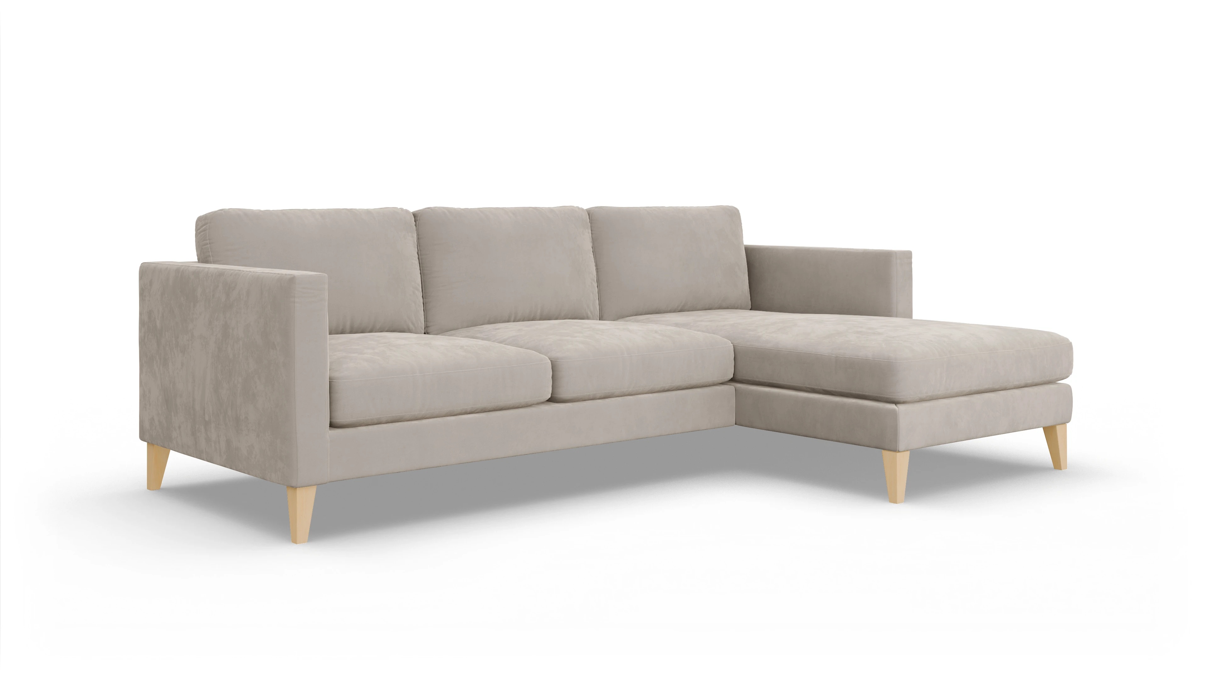 Ansicht des Produktes Montes Sofa mit Rec rechts in Samt grau