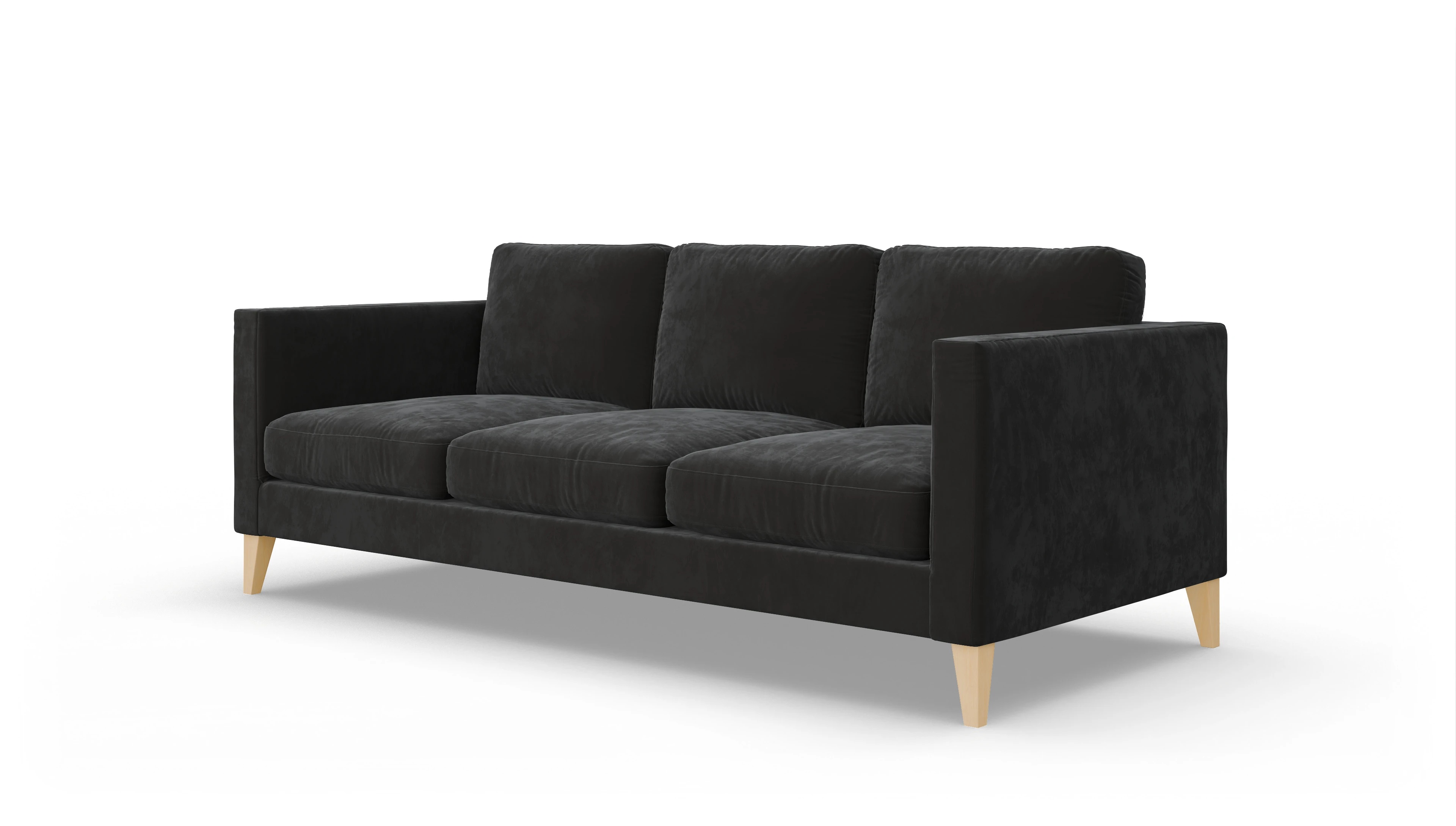 Montes Stoffsofa Ansicht des Produktes Montes 4-Sitzer in Samt grau